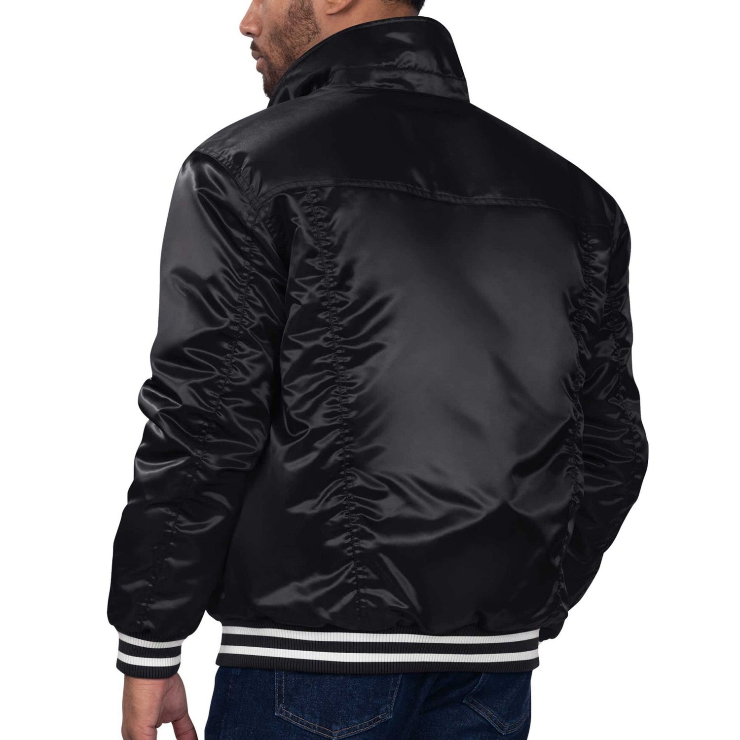 Starter x Levi's Men’s Brooklyn Nets Silver Label Trucker Satin Full-Snap Jacket - view number 2