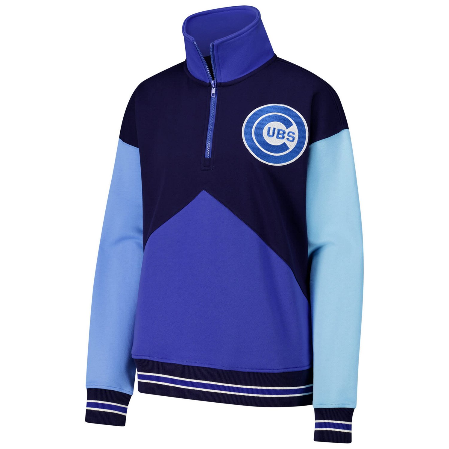 Terez Blue Chicago Cubs Classic Colorblock Quarter-Zip Sweatshirt - view number 2