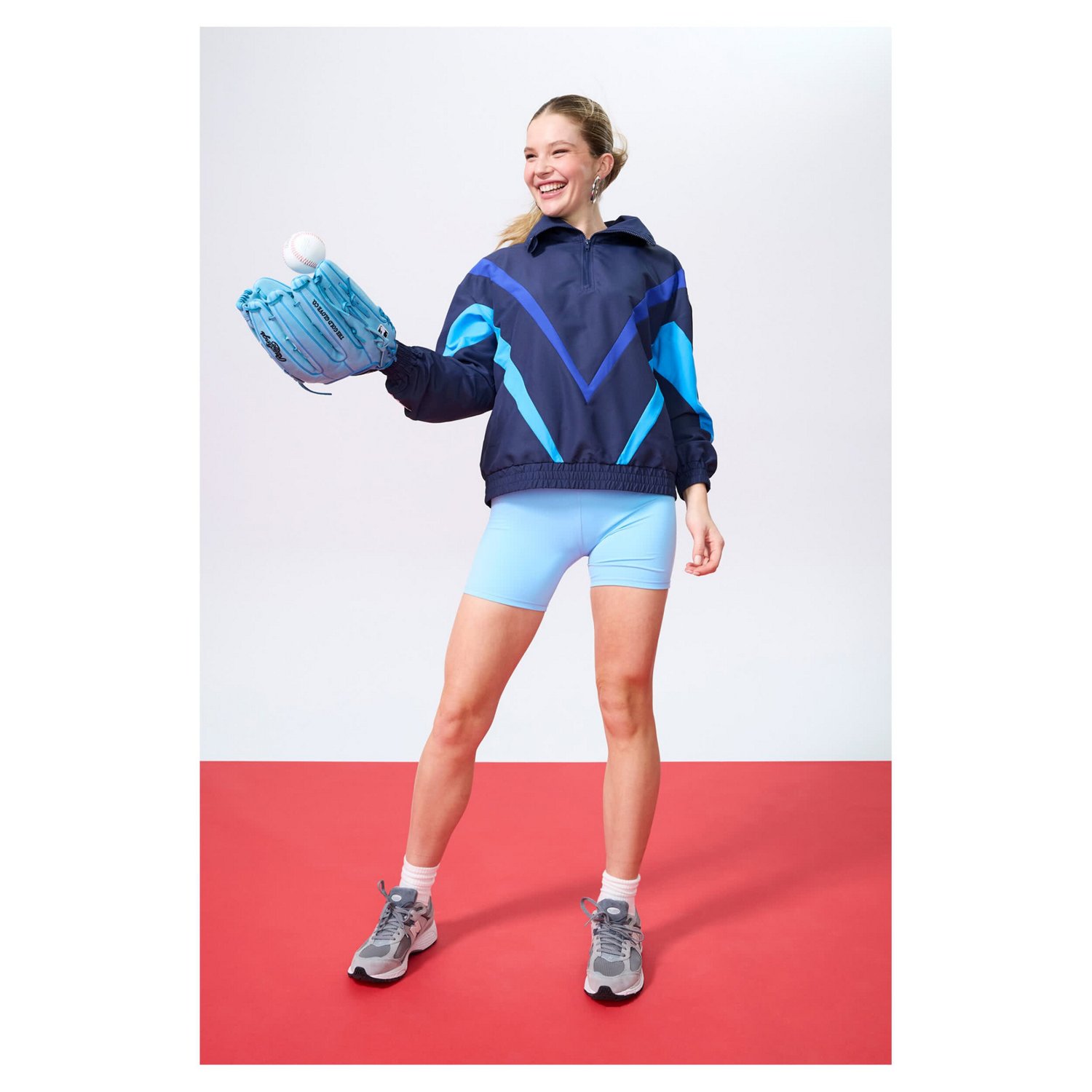 Terez Los Angeles Dodgers Ripstop Chevron Quarter-Zip Pullover - view number 3