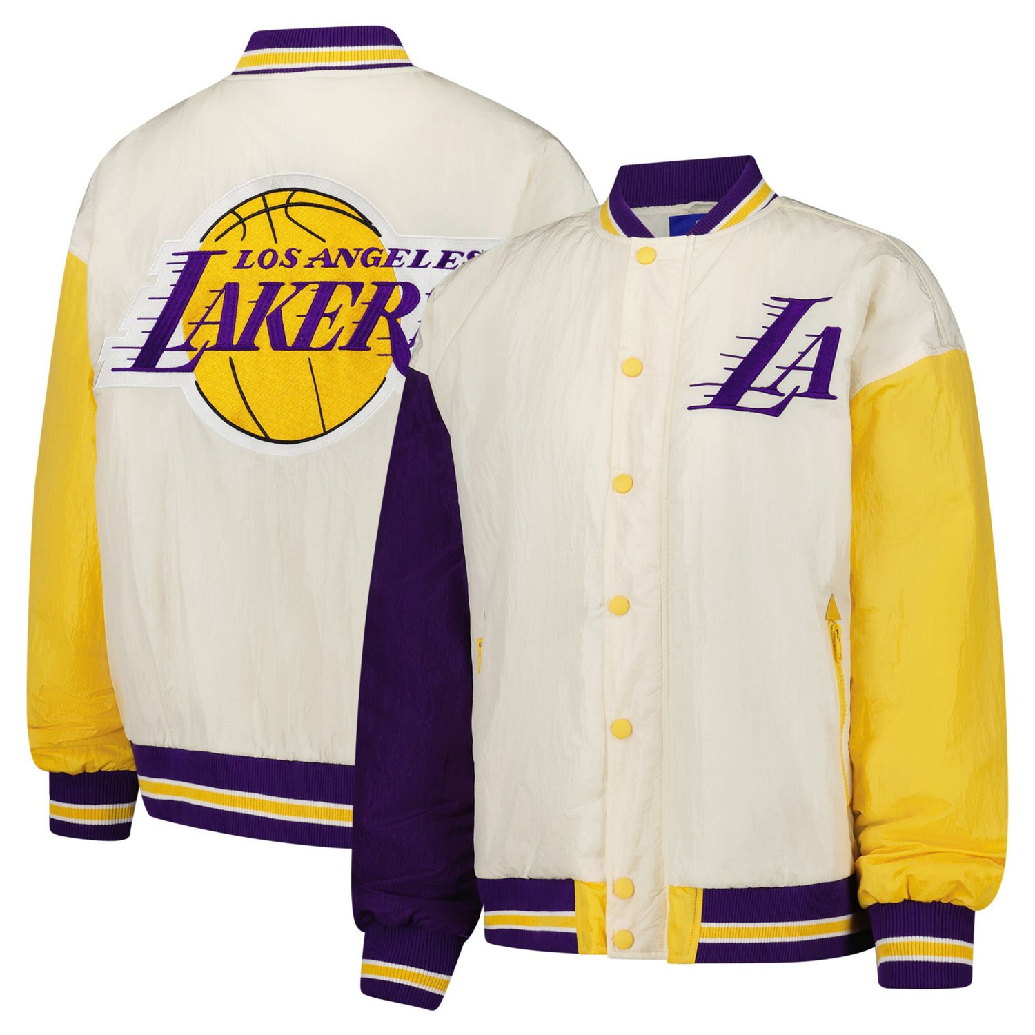 Terez Los Angeles Lakers Full-Snap Bomber Jacket
