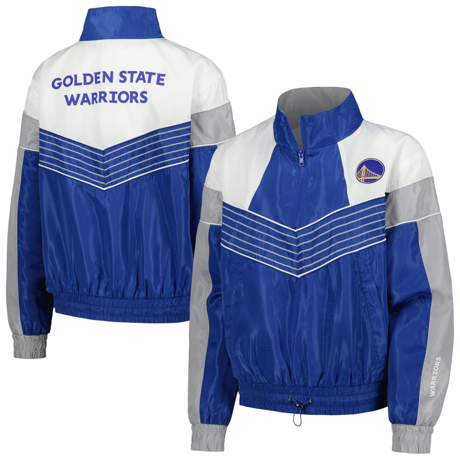 The Wild Collective Golden State Warriors Courtside Half-Zip Track Jacket