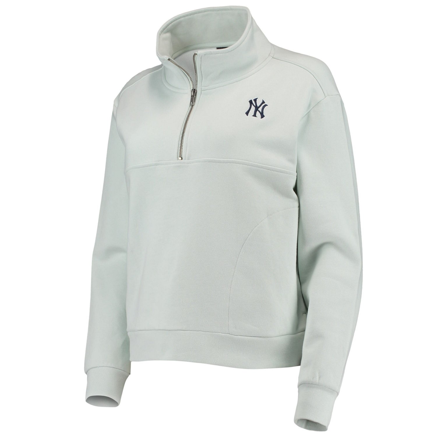 The Wild Collective Light New York Yankees Two-Hit Quarter-Zip Pullover Top - view number 2
