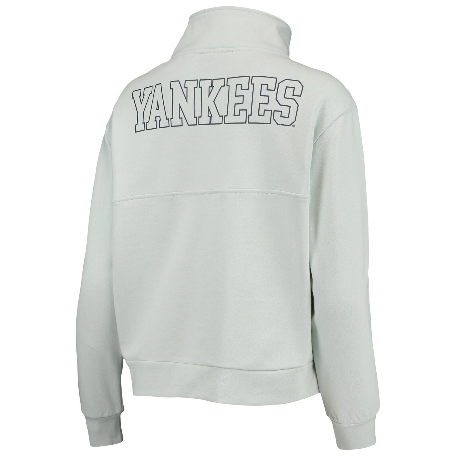 The Wild Collective Light New York Yankees Two-Hit Quarter-Zip Pullover Top - view number 4