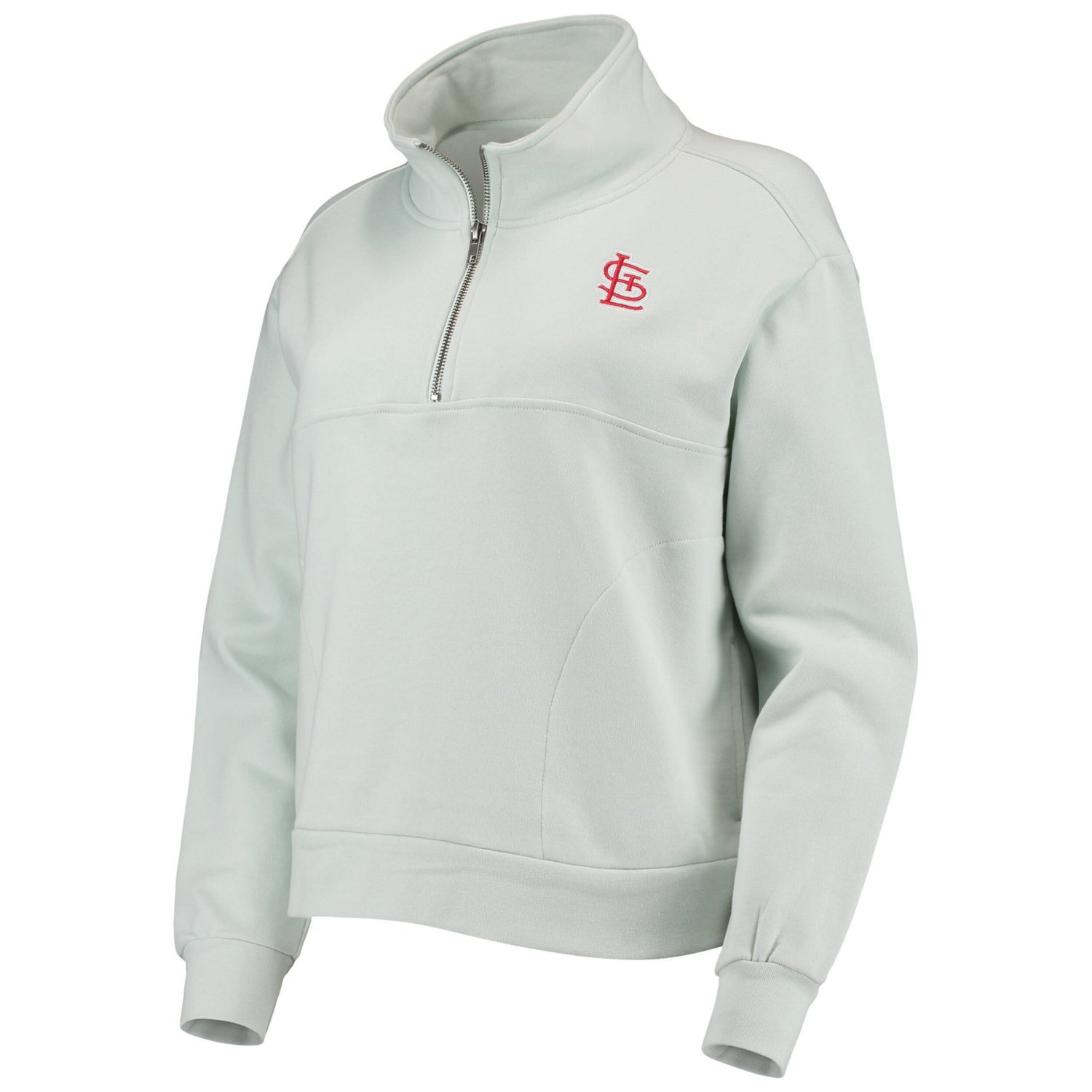The Wild Collective Light St Louis Cardinals Two-Hit Quarter-Zip Pullover Top - view number 2
