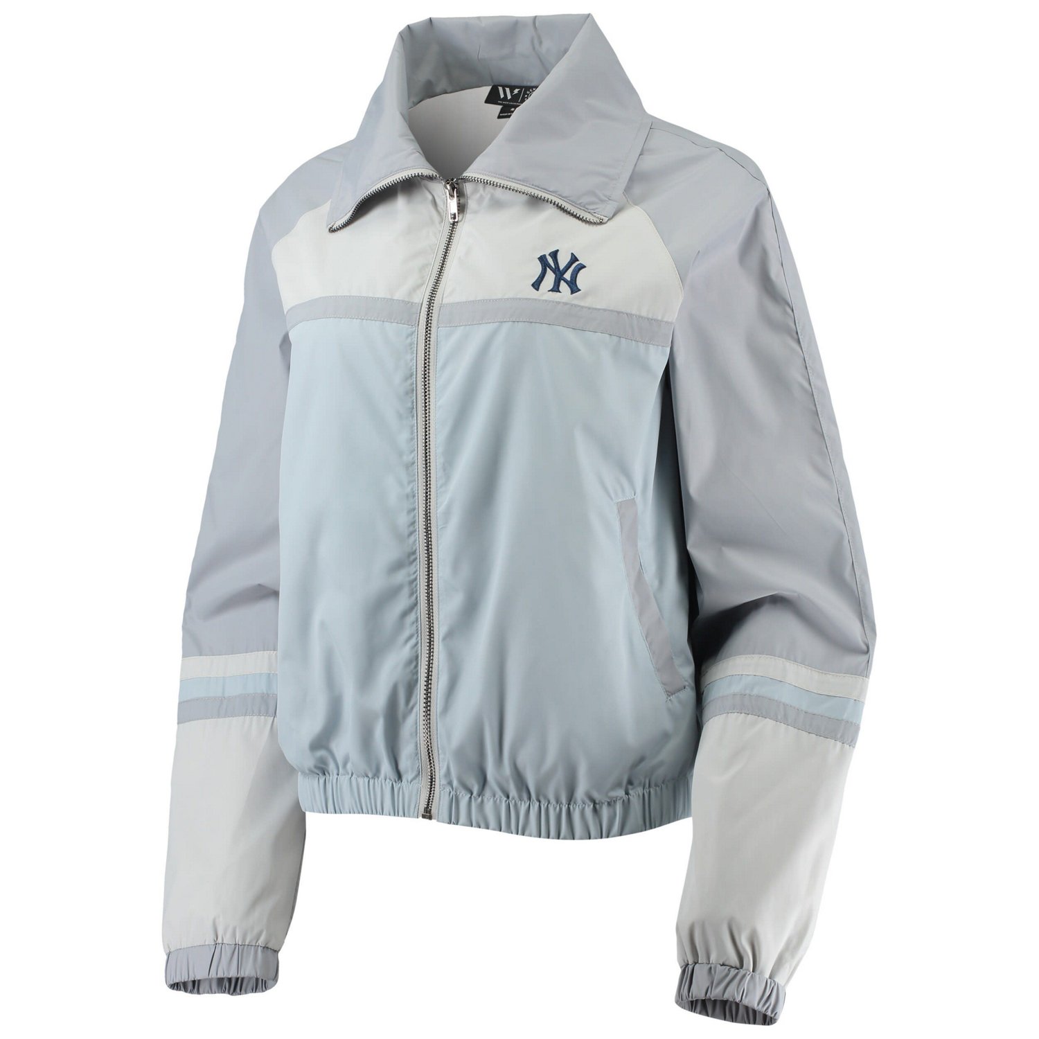The Wild Collective New York Yankees Colorblock Track Raglan Full-Zip Jacket - view number 2