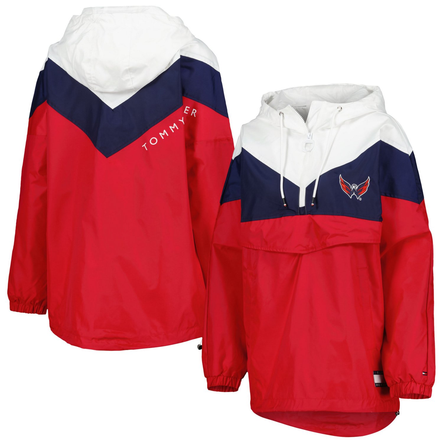 Tommy Hilfiger Washington Capitals Staci Half-Zip Windbreaker Jacket - view number 1
