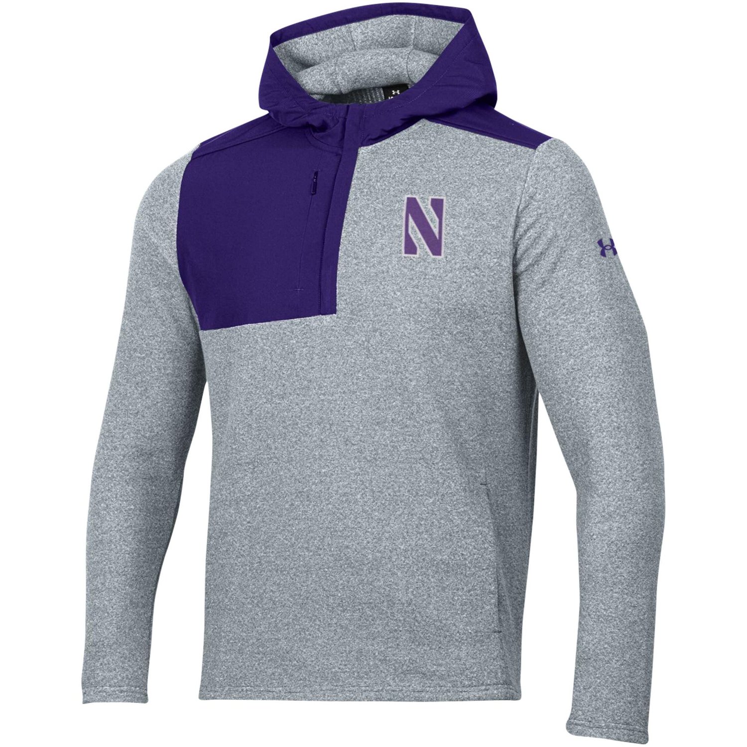 Under Armour Northwestern Wildcats Survivor Fleece Hoodie Quarter-Zip Jacket                                                     - view number 2