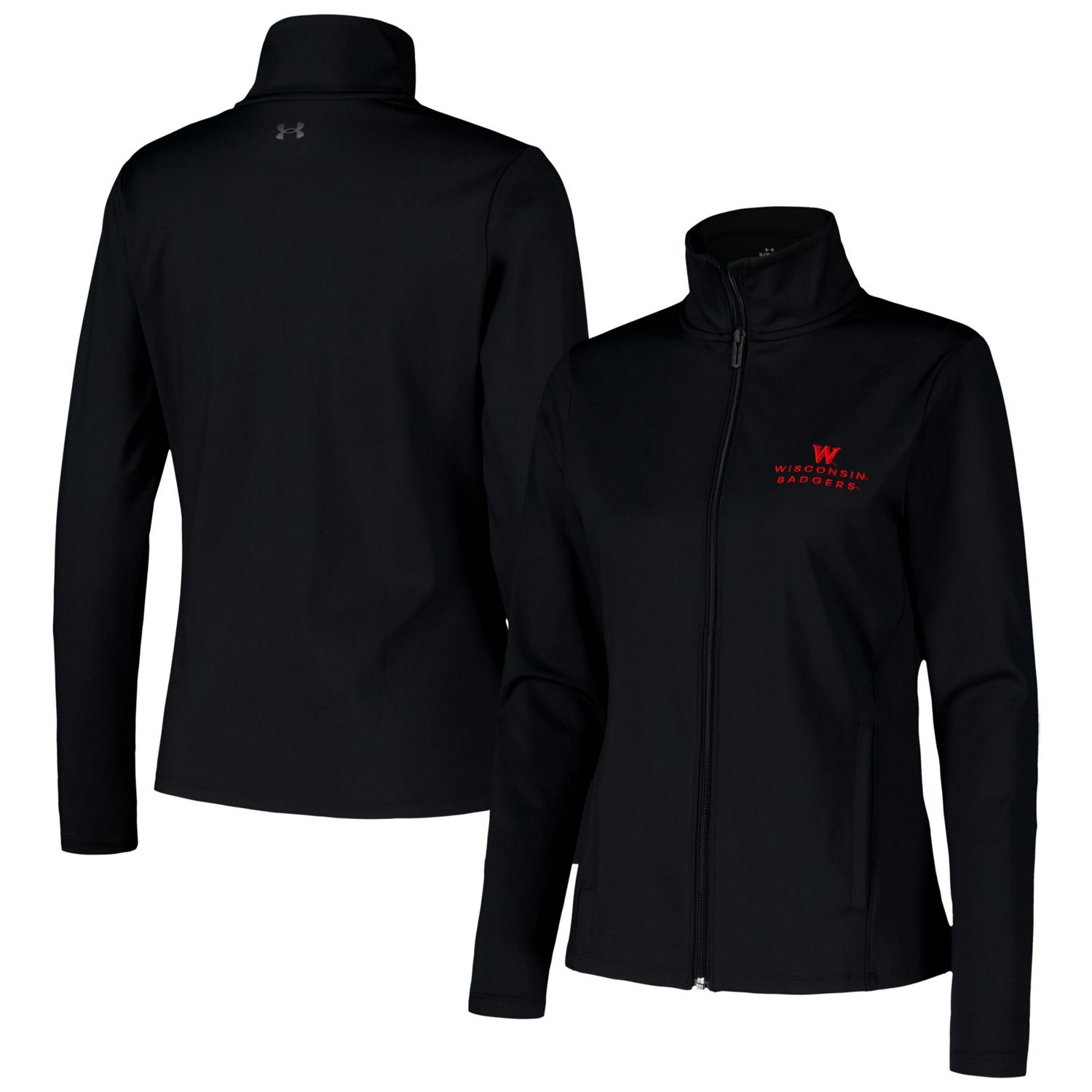 Under Armour Wisconsin Badgers Sweat-Wicking Soft Motion Full-Zip Jacket                                                         - view number 1