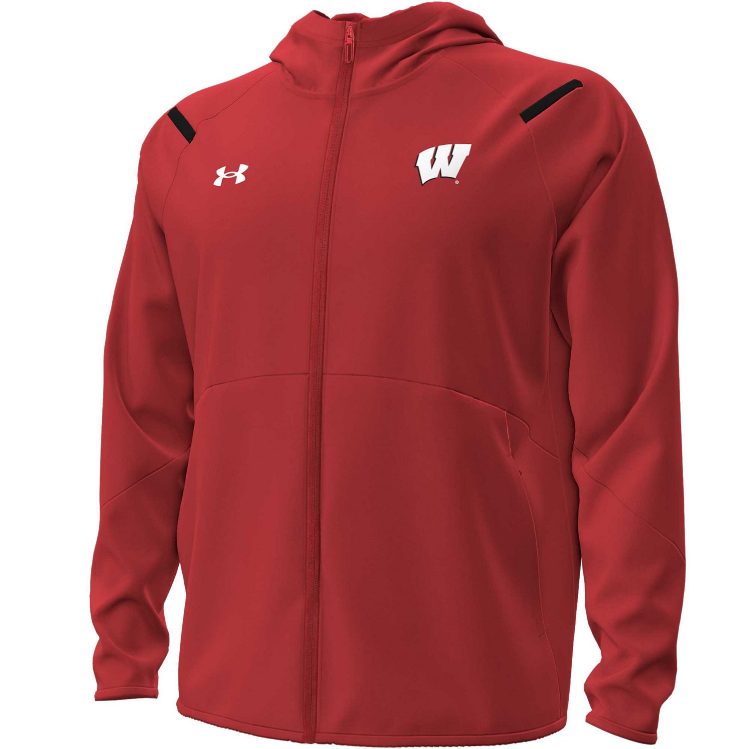Under Armour Wisconsin Badgers Unstoppable Performance Fleece Hoodie Half-Zip Jacket - view number 2