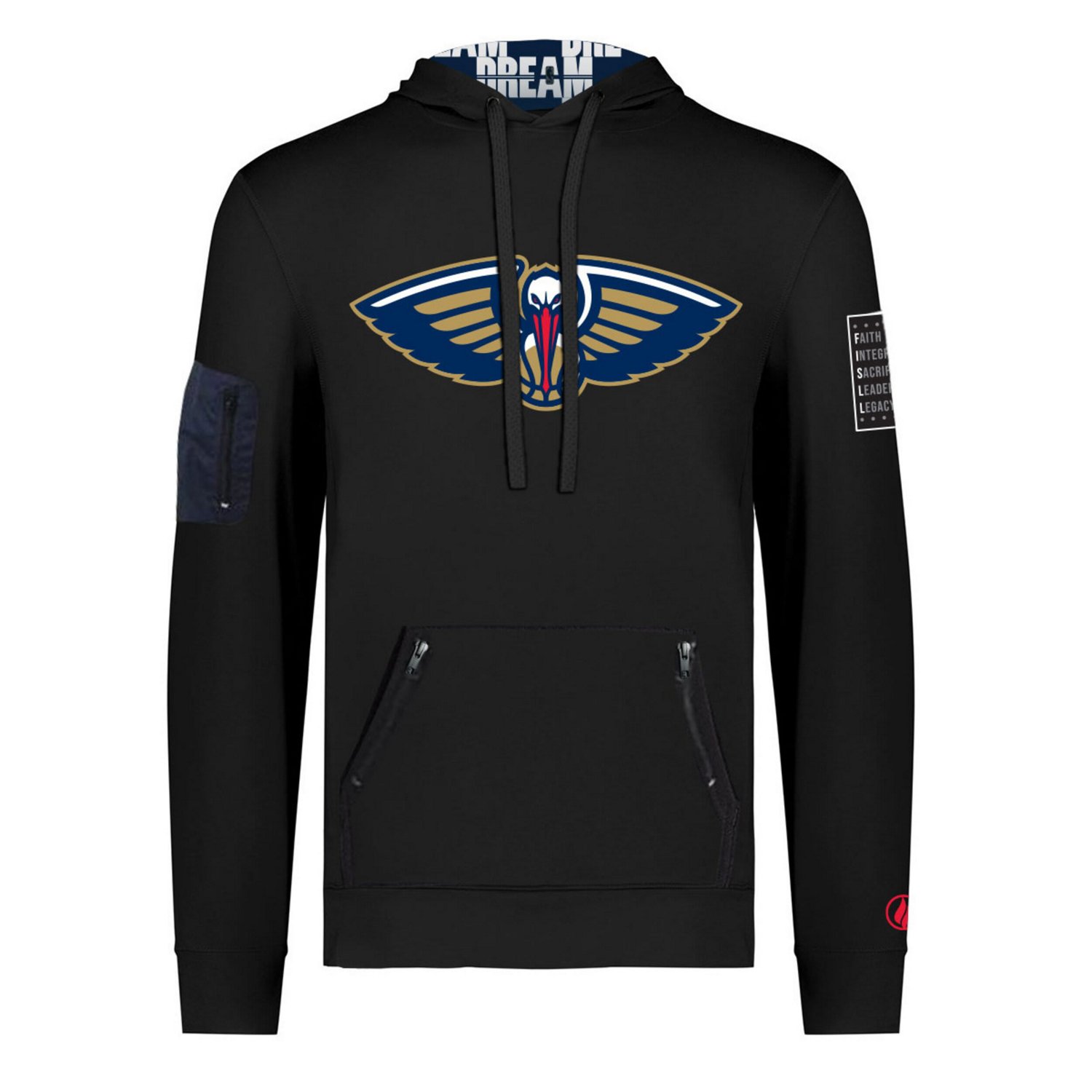 Unisex FISLL x History Collection New Orleans Pelicans Pullover Hoodie                                                           - view number 2