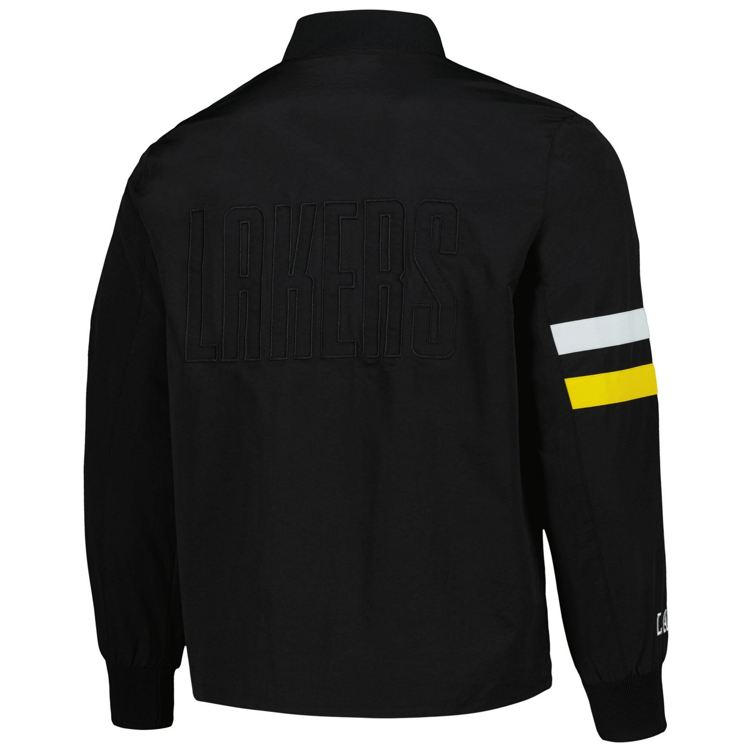 Unisex The Wild Collective Los Angeles Lakers Stitch Applique Full-Zip Bomber Jacket - view number 3