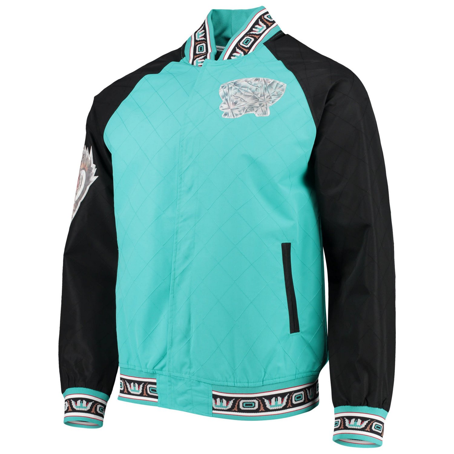 Vancouver Grizzlies Mitchell  Ness Hardwood Classics 75th Anniversary Authentic Warmup Full-Snap Jacket - view number 2
