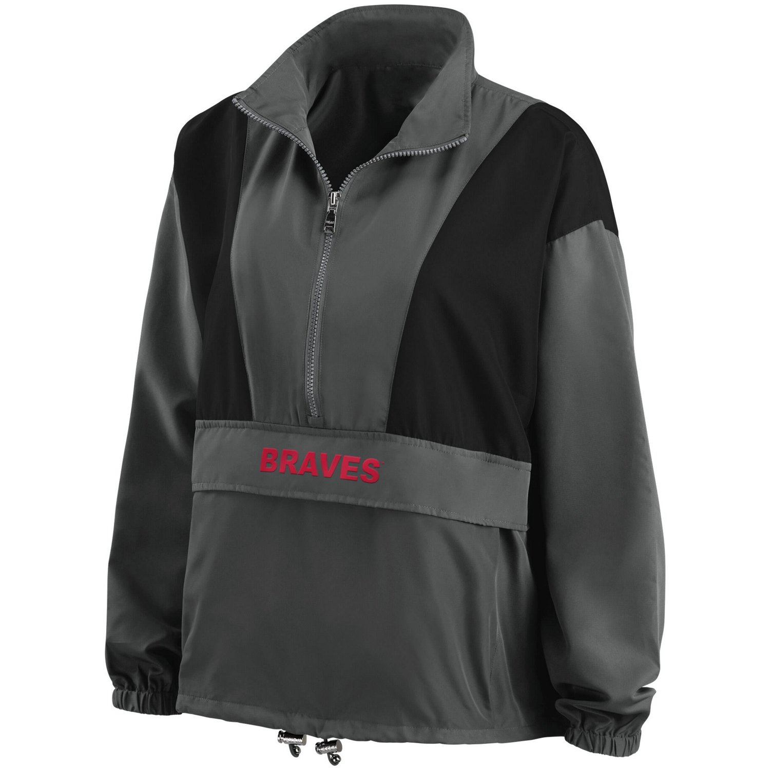 WEAR by Erin Andrews Atlanta Braves Packable Half-Zip Jacket