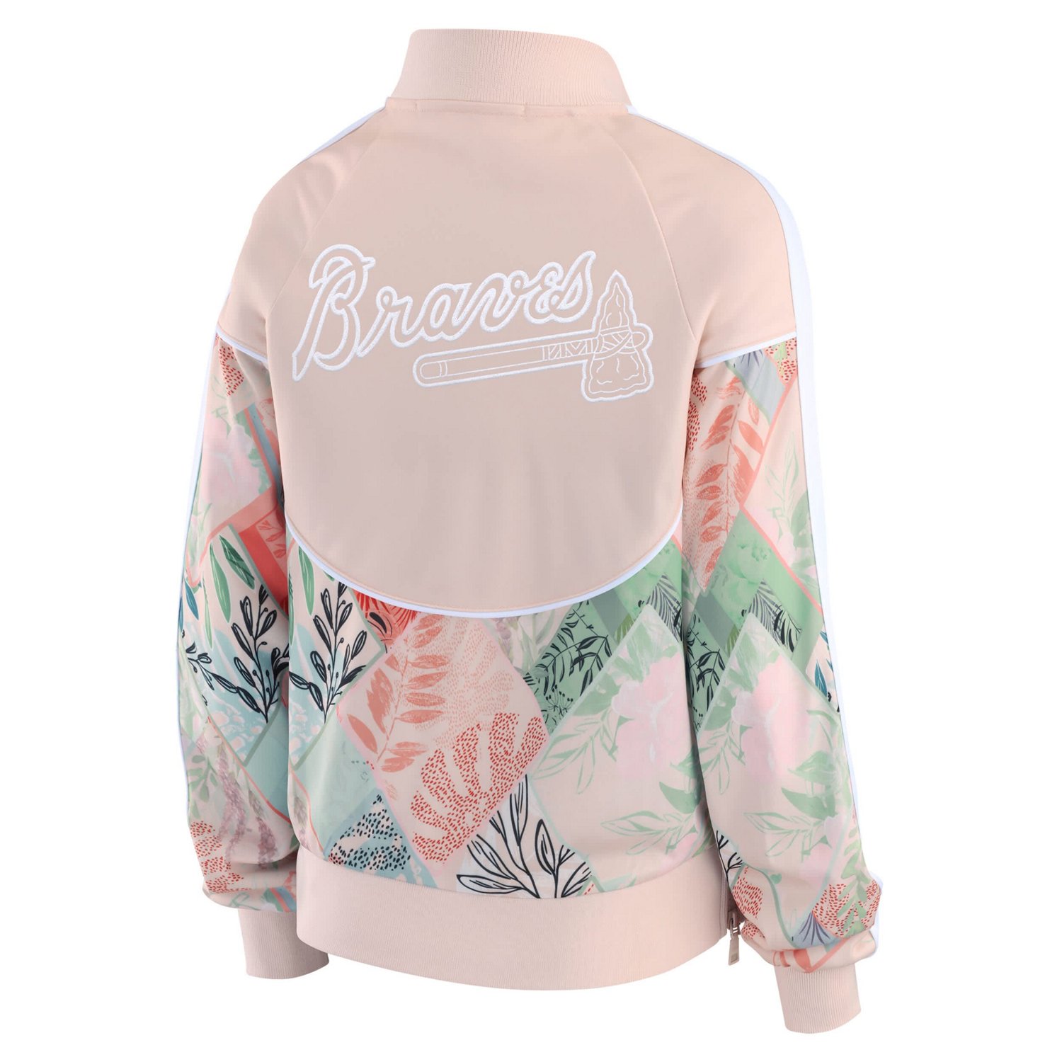 WEAR by Erin Andrews Atlanta Braves Raglan Full-Zip Track Jacket