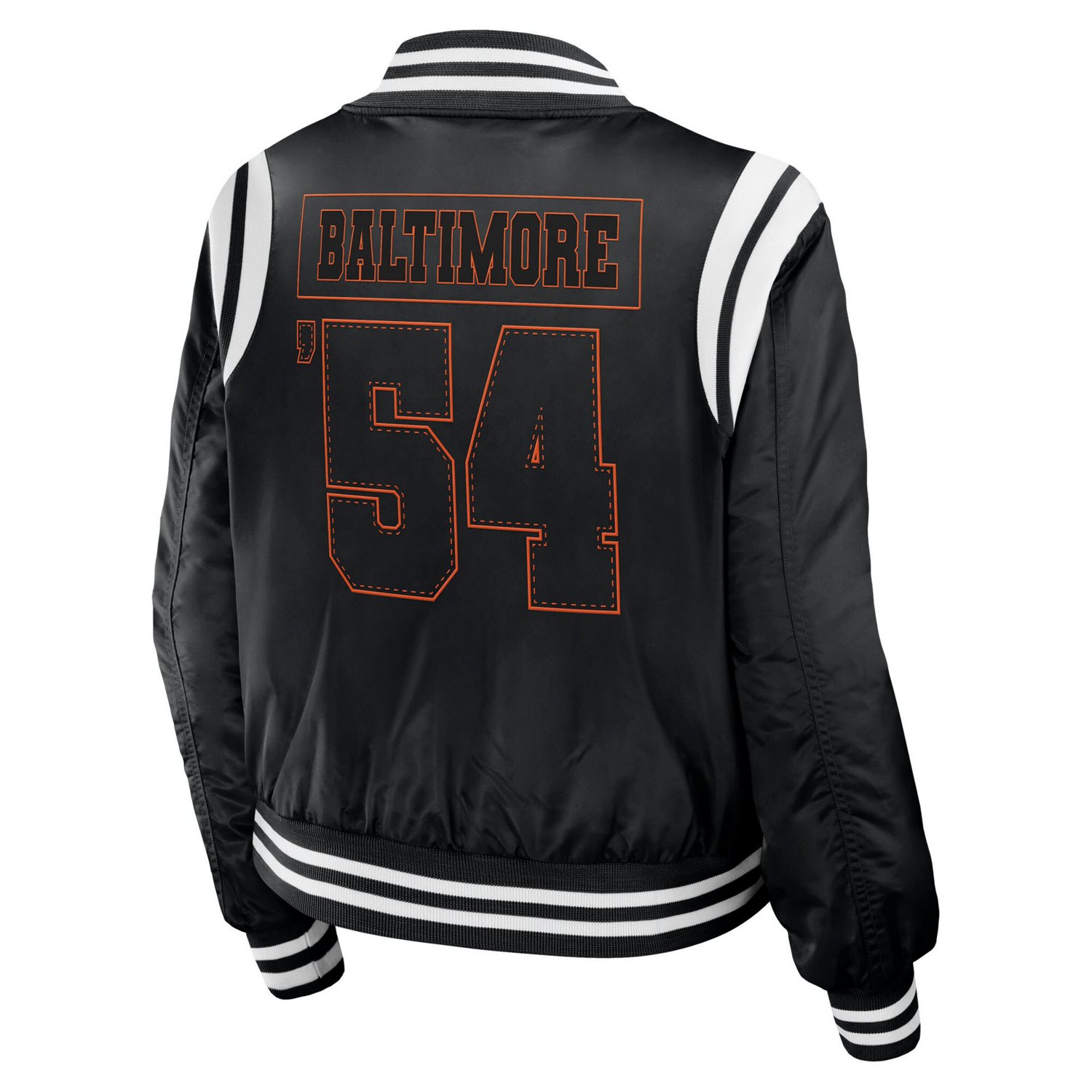 WEAR by Erin Andrews Baltimore Orioles Football Bomber Jacket - view number 3