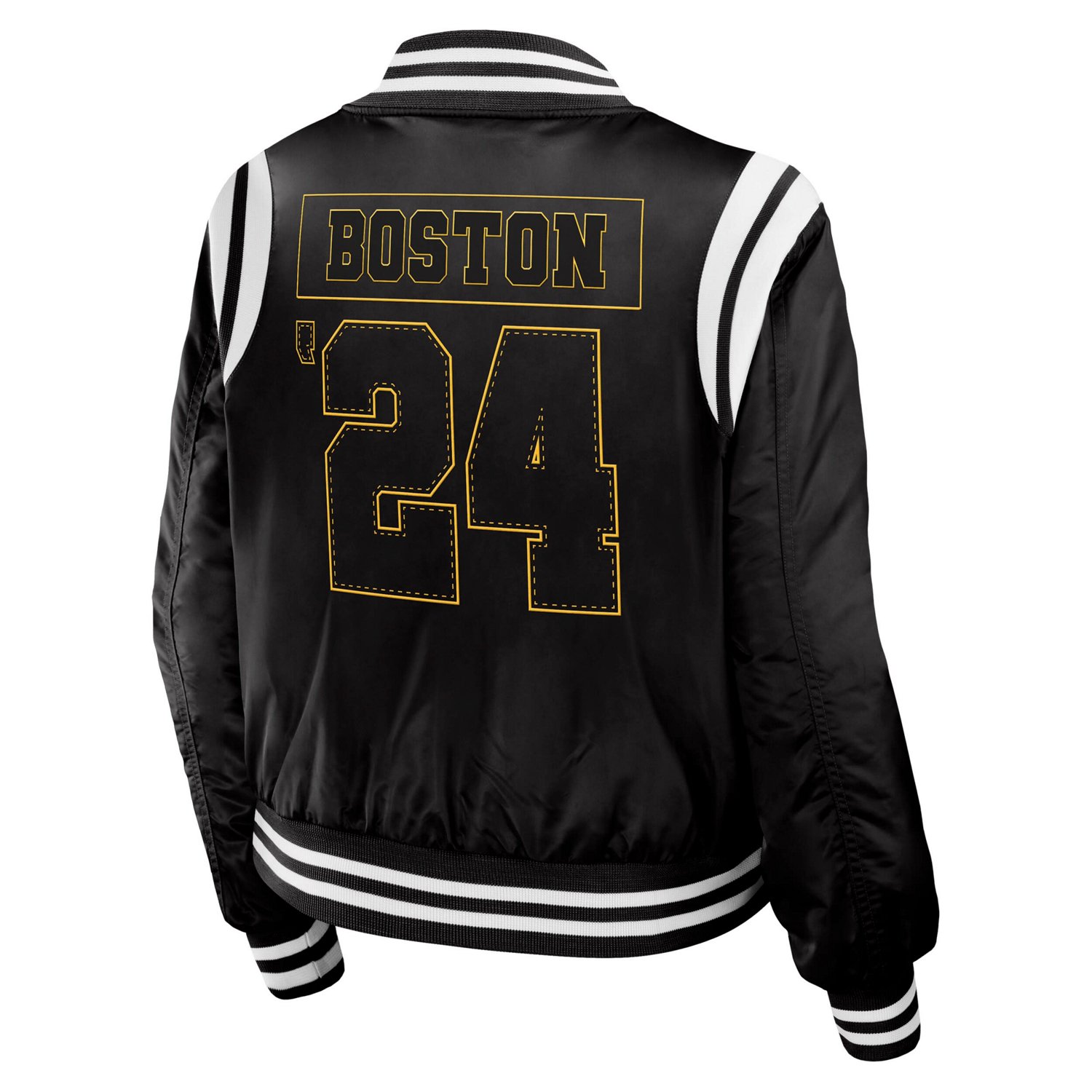 WEAR by Erin Andrews Boston Bruins Baller Full-Zip Bomber Jacket                                                                 - view number 3