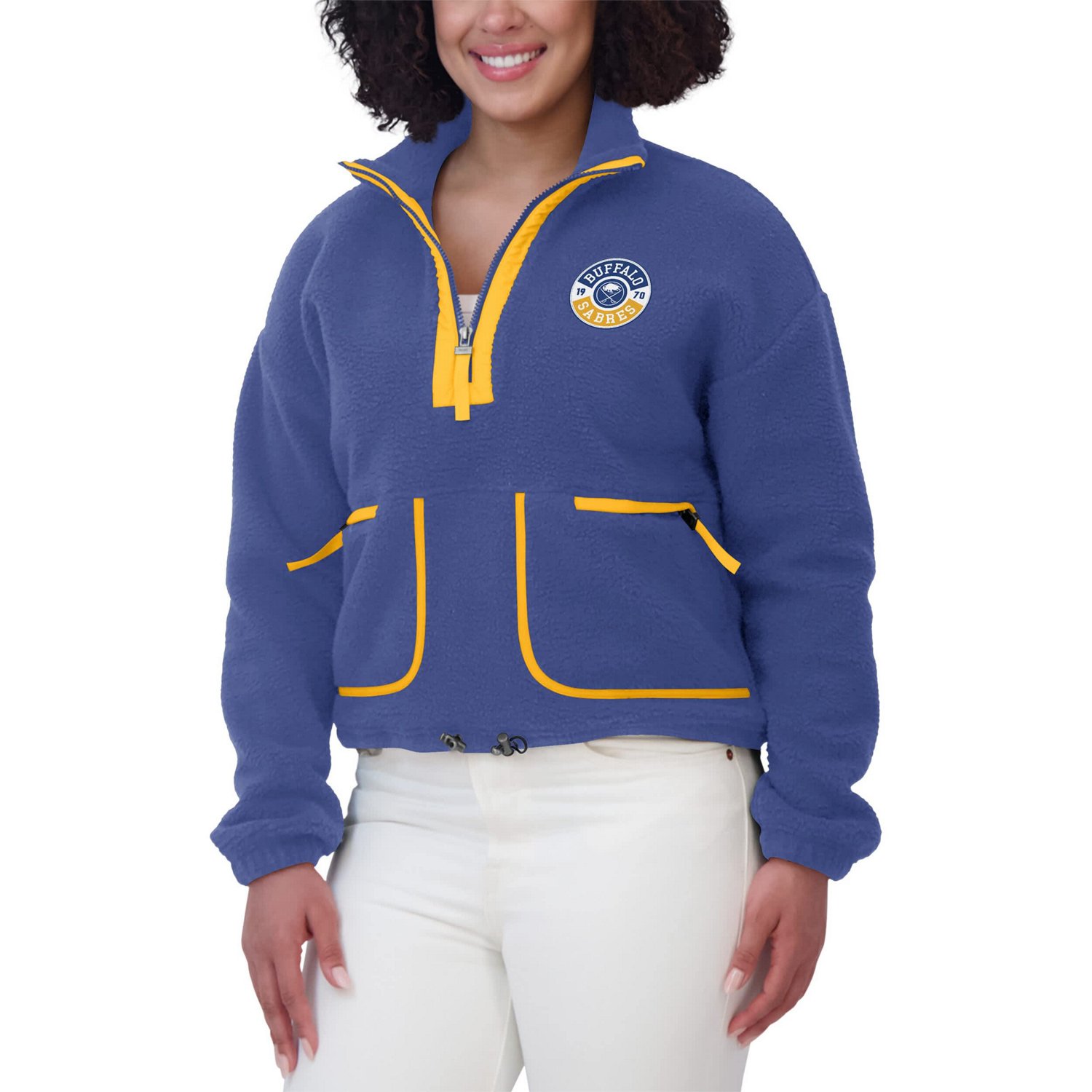 WEAR by Erin Andrews Buffalo Sabres Polar Fleece Half-Zip Jacket                                                                 - view number 4