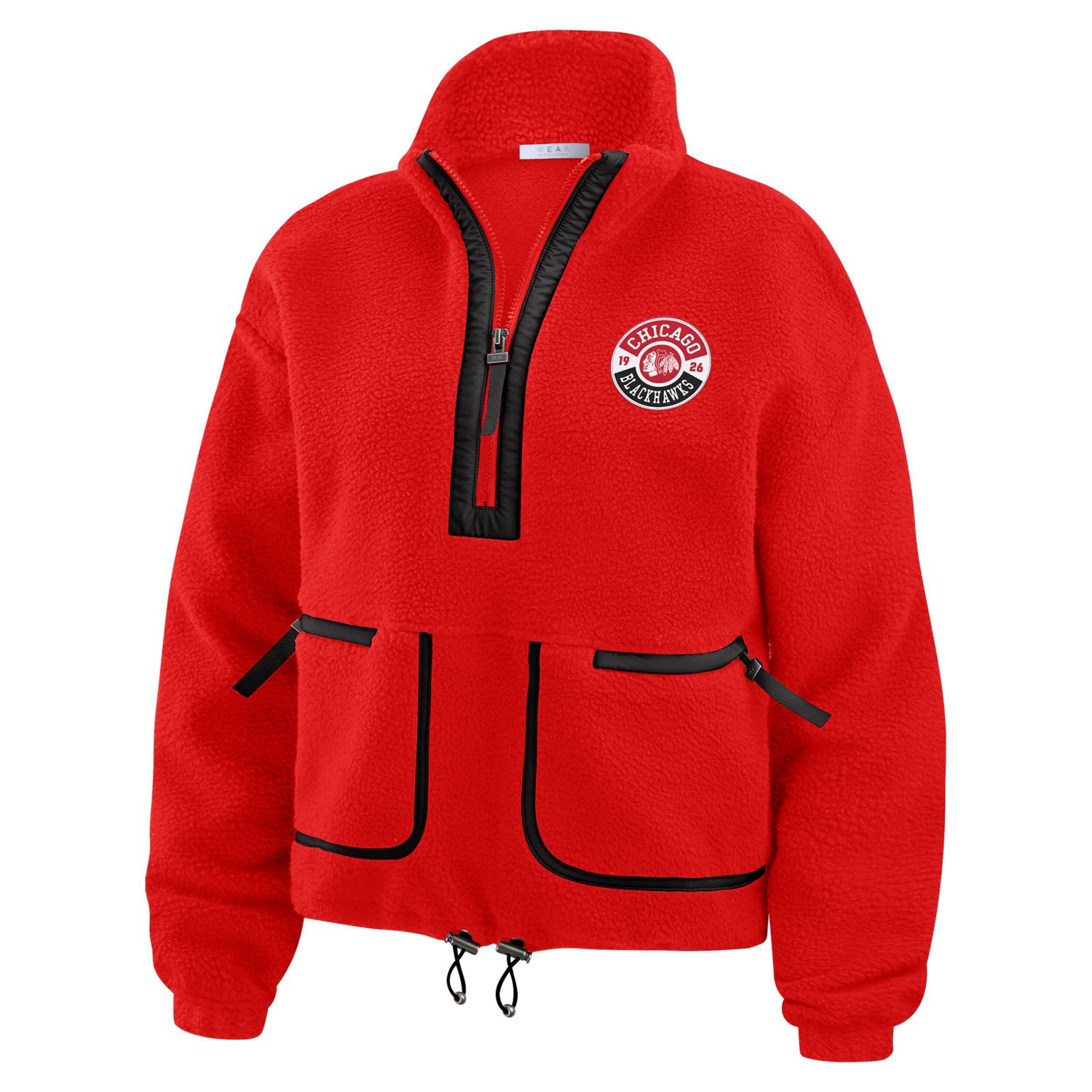 WEAR by Erin Andrews Chicago Blackhawks Polar Fleece Half-Zip Jacket                                                             - view number 2