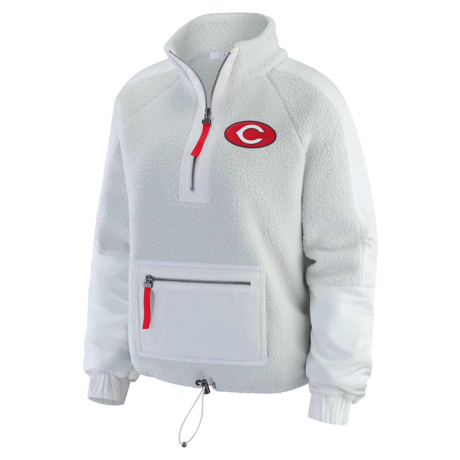 WEAR by Erin Andrews Cincinnati Reds Polar Fleece Quarter-Zip Jacket - view number 2