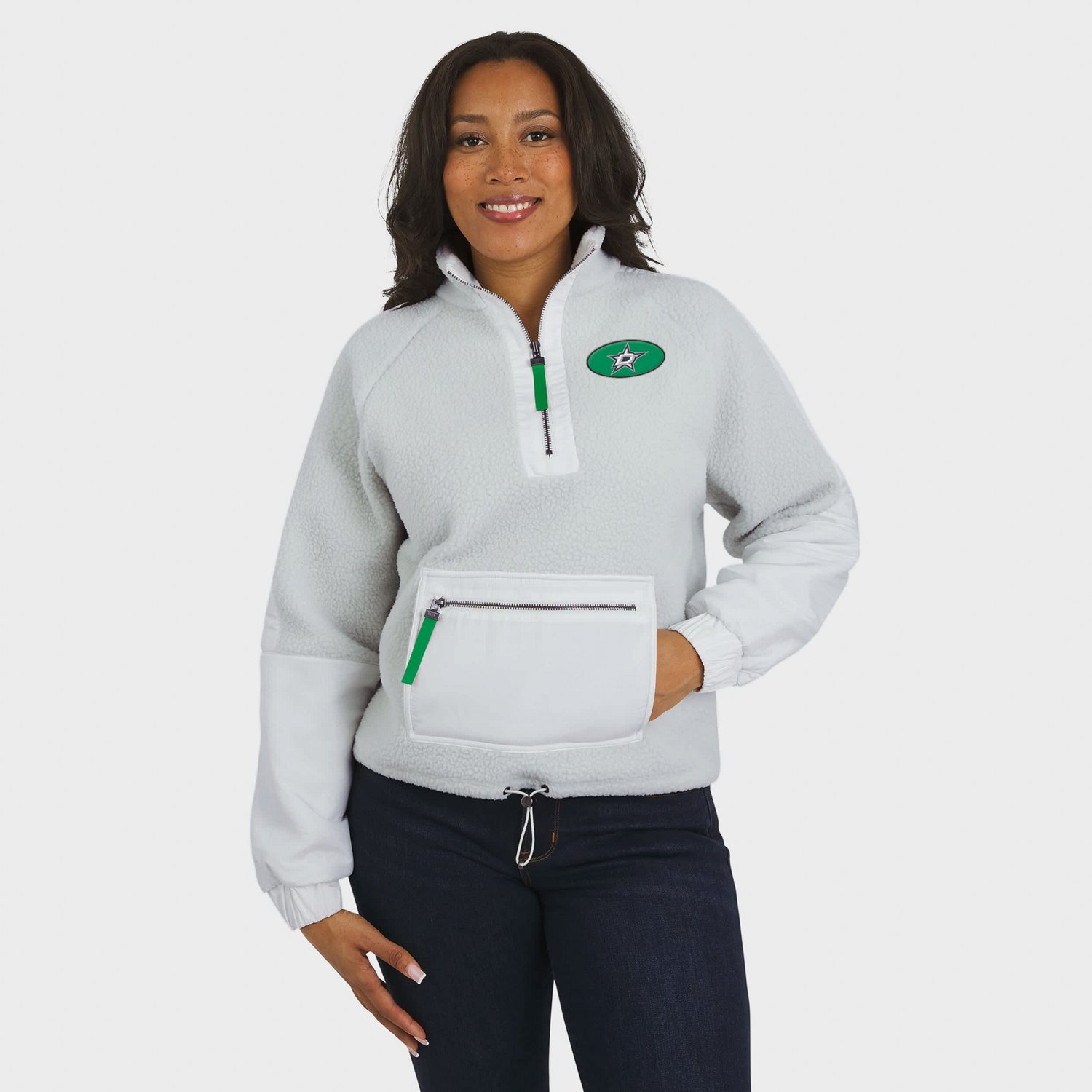 WEAR by Erin Andrews Dallas Stars Polar Fleece Quarter-Zip Jacket - view number 4