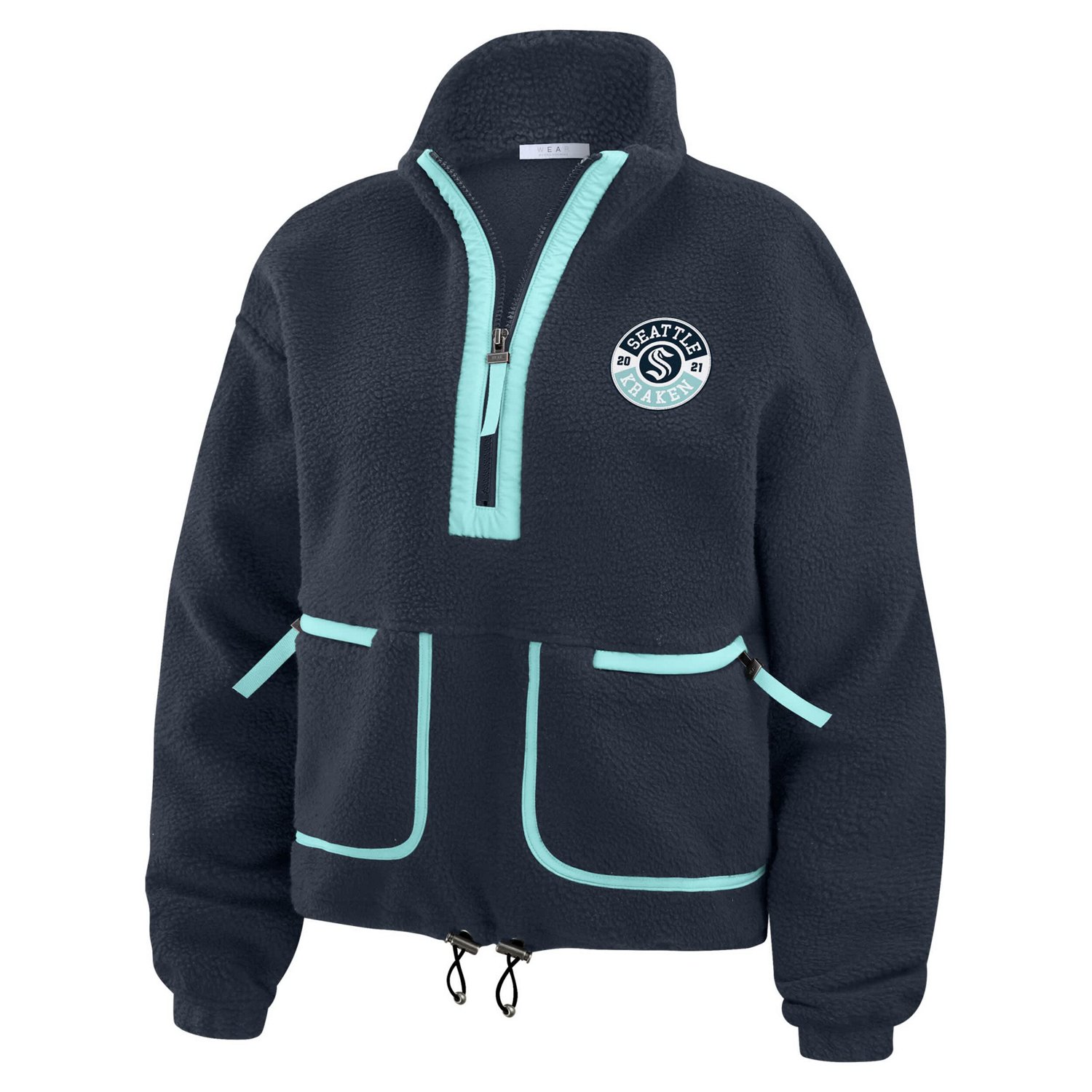 WEAR by Erin Andrews Deep Sea Seattle Kraken Polar Fleece Half-Zip Jacket                                                        - view number 2