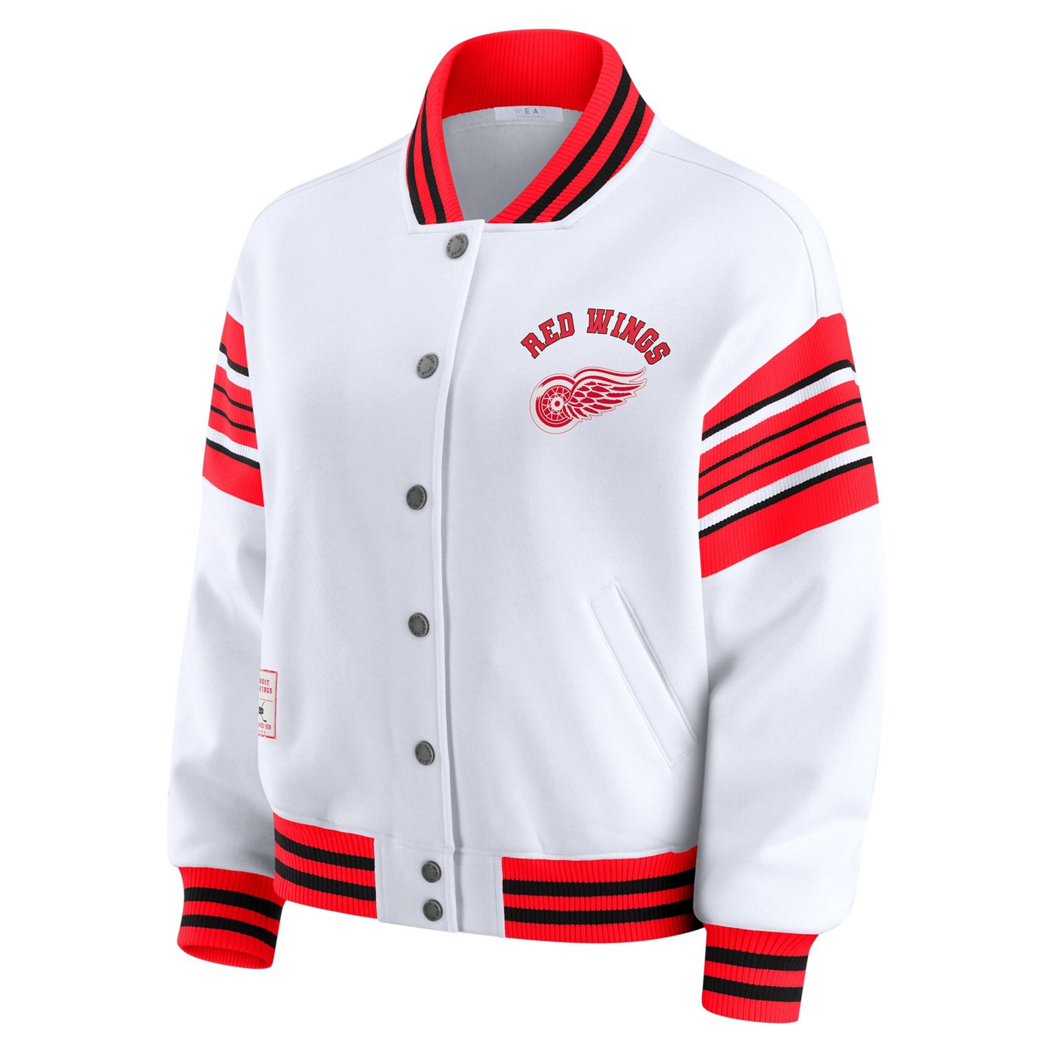 WEAR by Erin Andrews Detroit Wings Full-Snap Fleece Sweatshirt Jacket - view number 2