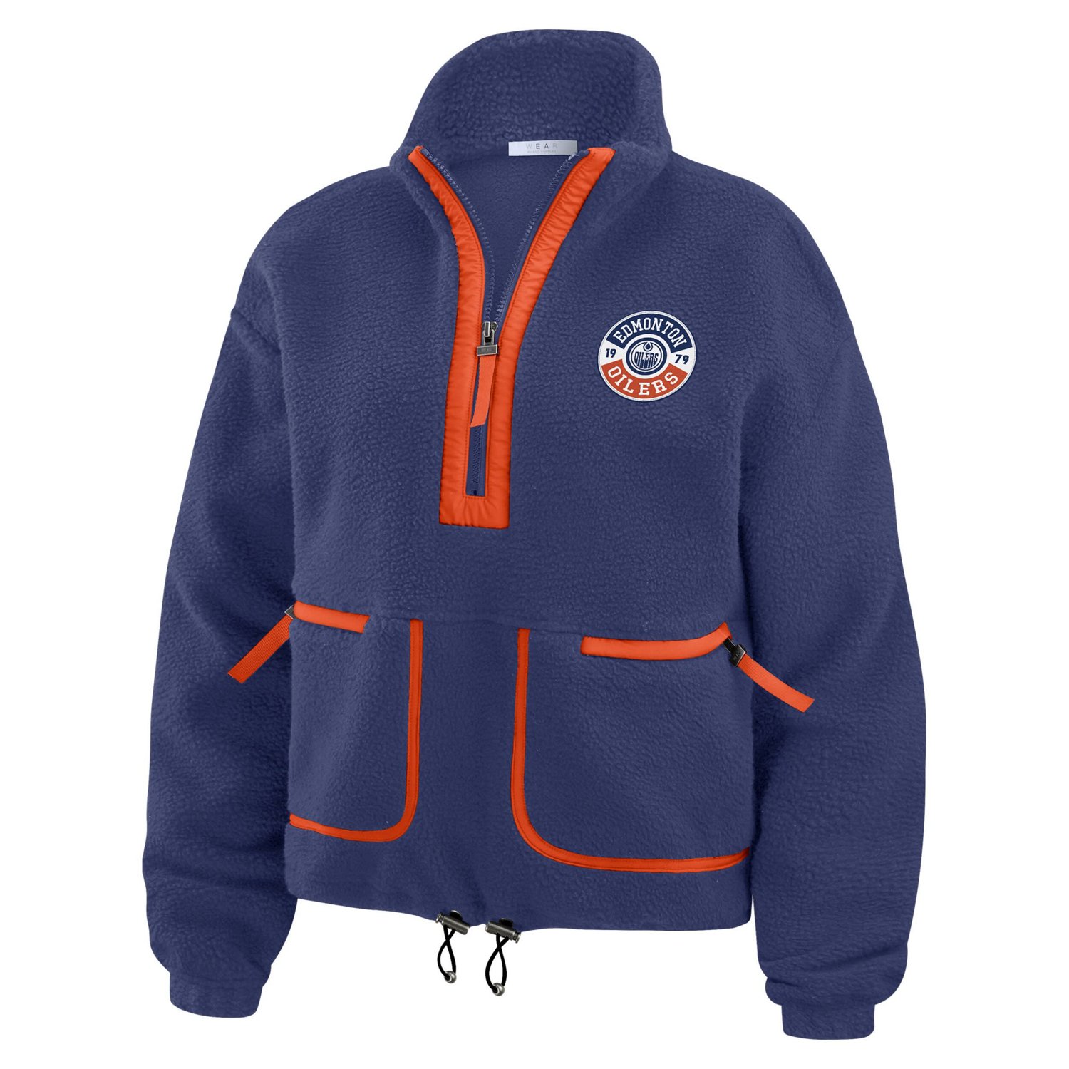 WEAR by Erin Andrews Edmonton Oilers Polar Fleece Half-Zip Jacket                                                                - view number 2