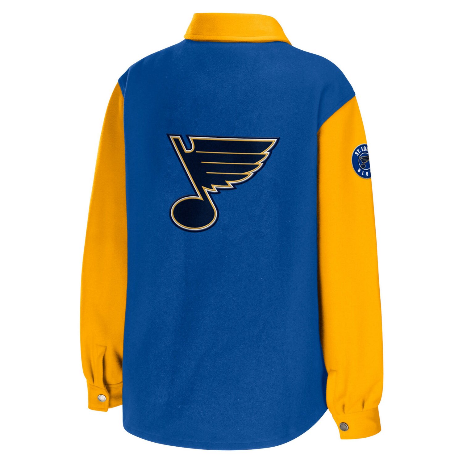 WEAR by Erin Andrews Gold St Louis s Colorblock Button-Up Shirt Jacket - view number 3