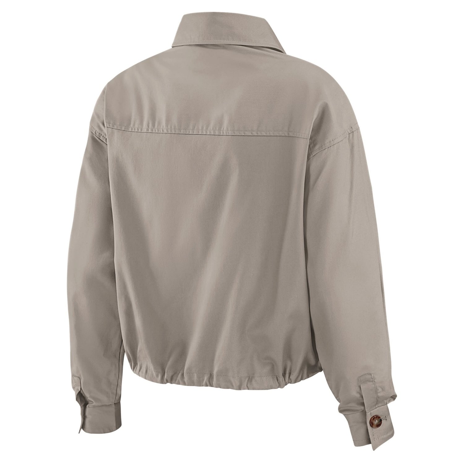 WEAR by Erin Andrews Gray New York Rangers Cinched Button-Up Jacket                                                              - view number 3