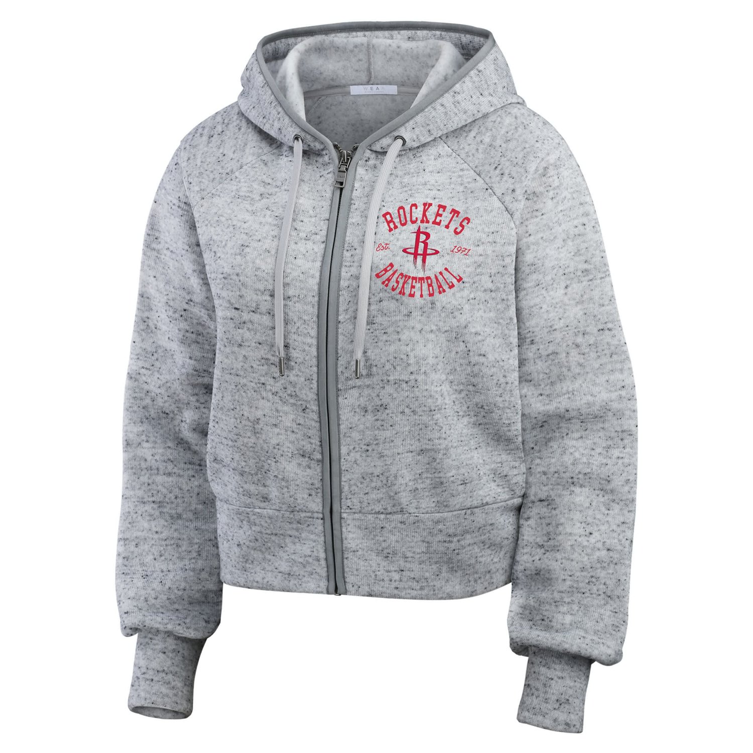 WEAR by Erin Andrews Houston Rockets Speckled Radiator Full-Zip Hoodie                                                           - view number 2