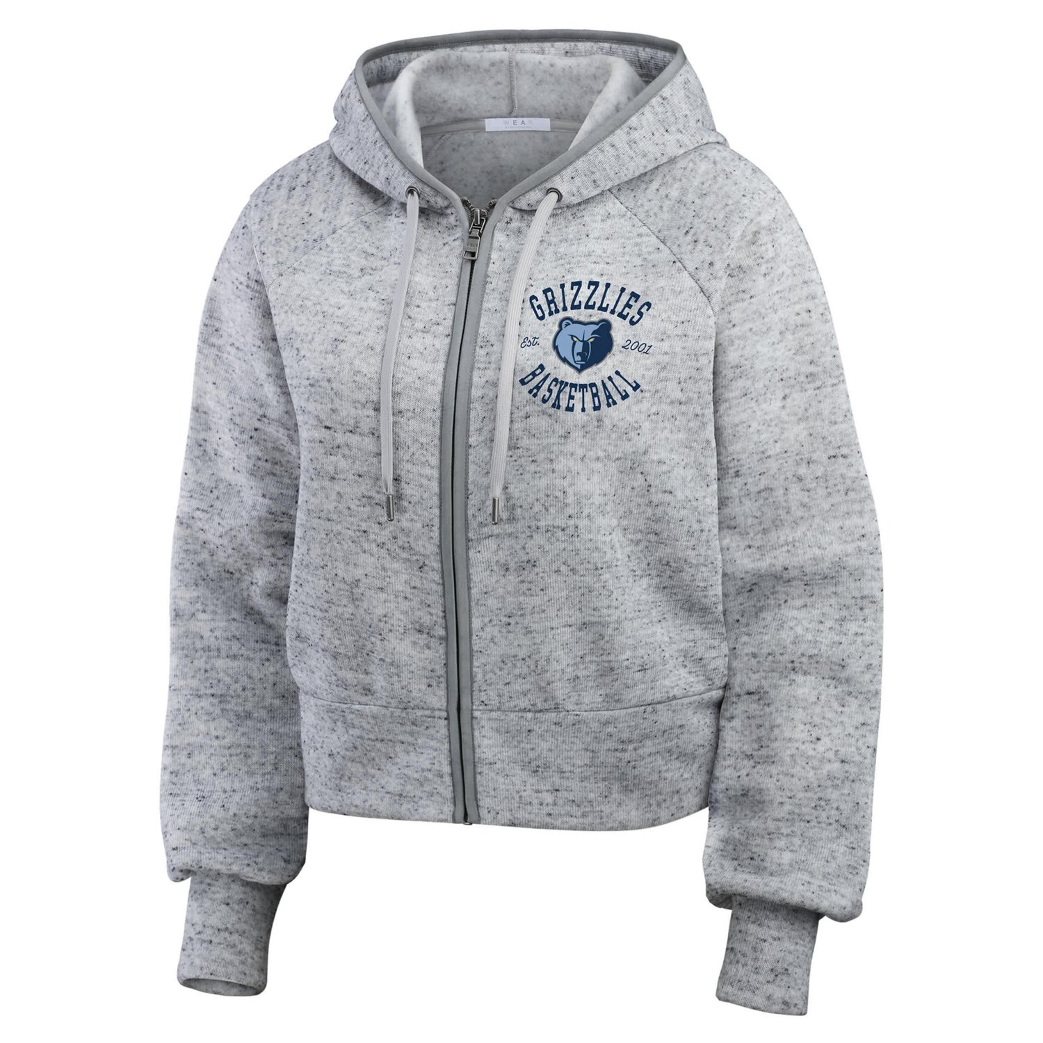WEAR by Erin Andrews Memphis Grizzlies Speckled Radiator Full-Zip Hoodie                                                         - view number 2