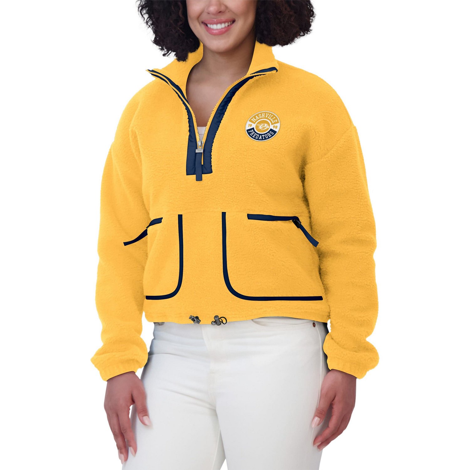 WEAR by Erin Andrews Nashville Predators Polar Fleece Half-Zip Jacket