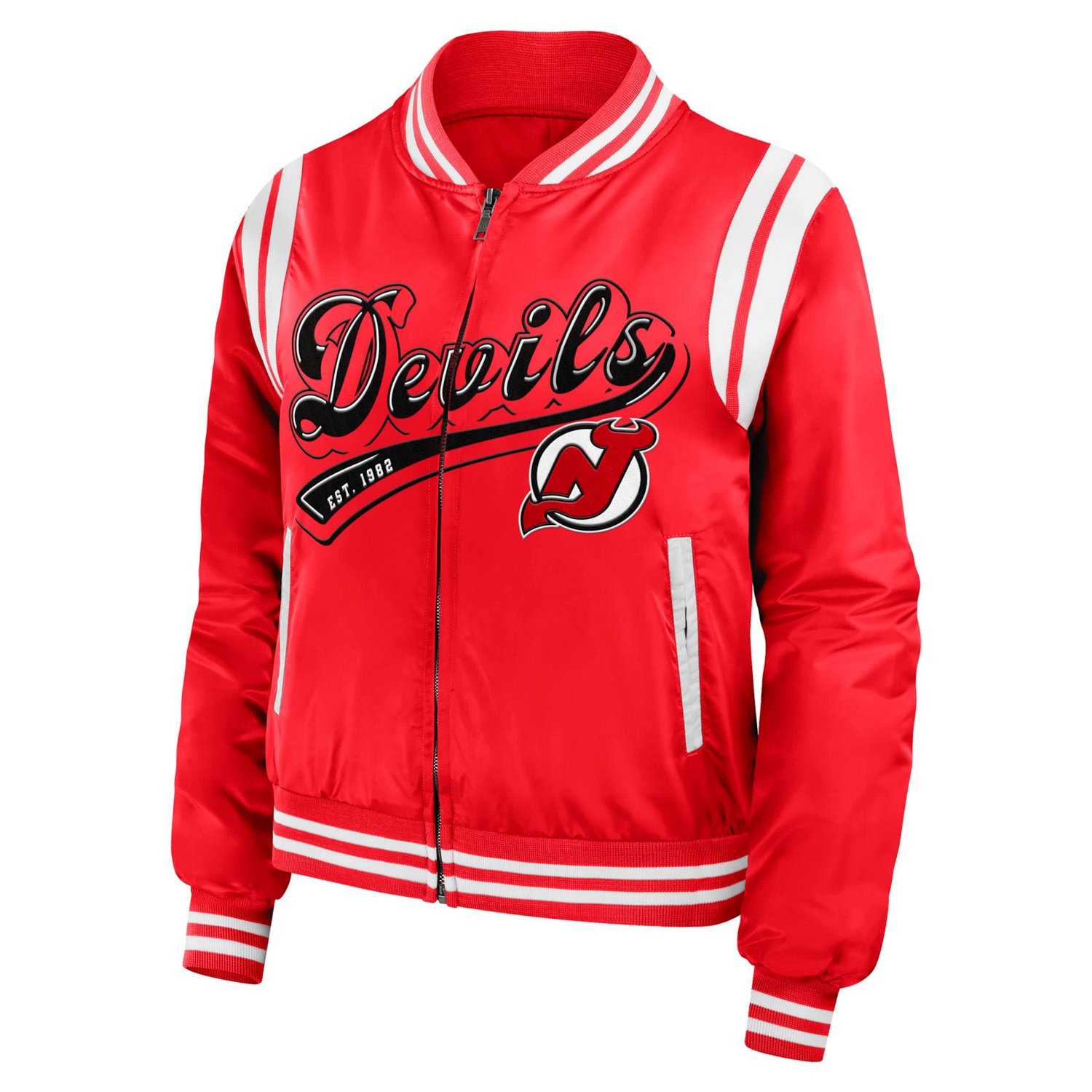 WEAR by Erin Andrews New Jersey Devils Baller Full-Zip Bomber Jacket                                                             - view number 2