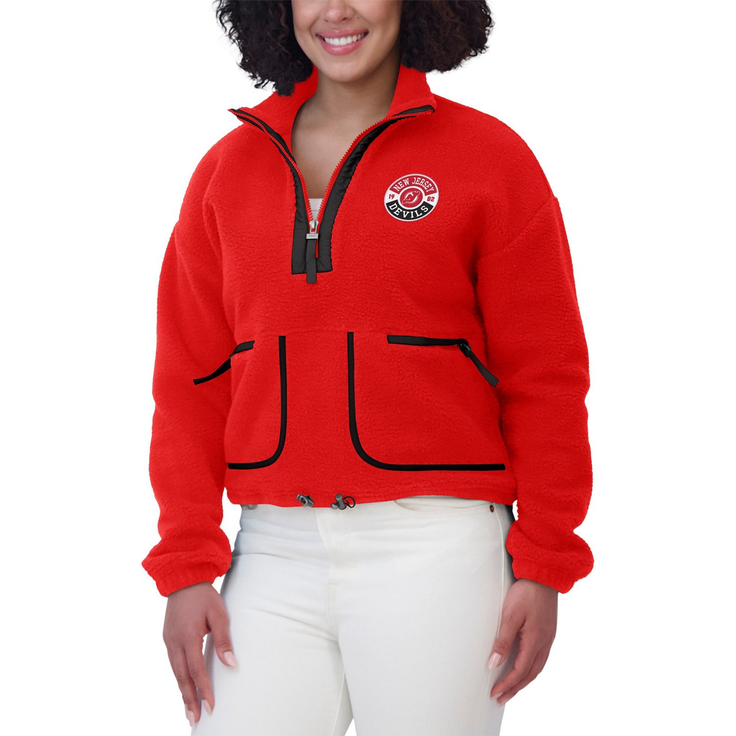 WEAR by Erin Andrews New Jersey Devils Polar Fleece Half-Zip Jacket                                                              - view number 4