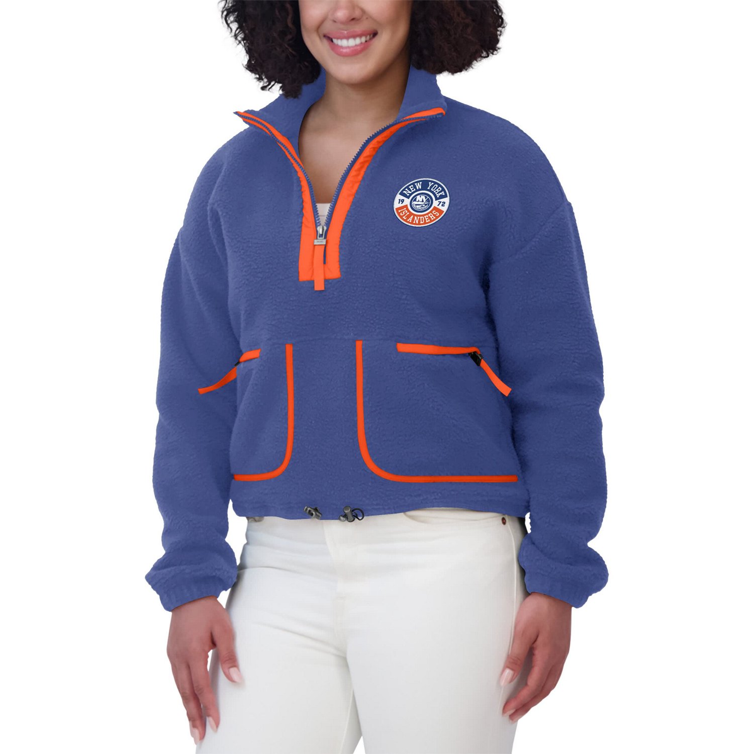 WEAR by Erin Andrews New York Islanders Polar Fleece Half-Zip Jacket                                                             - view number 4