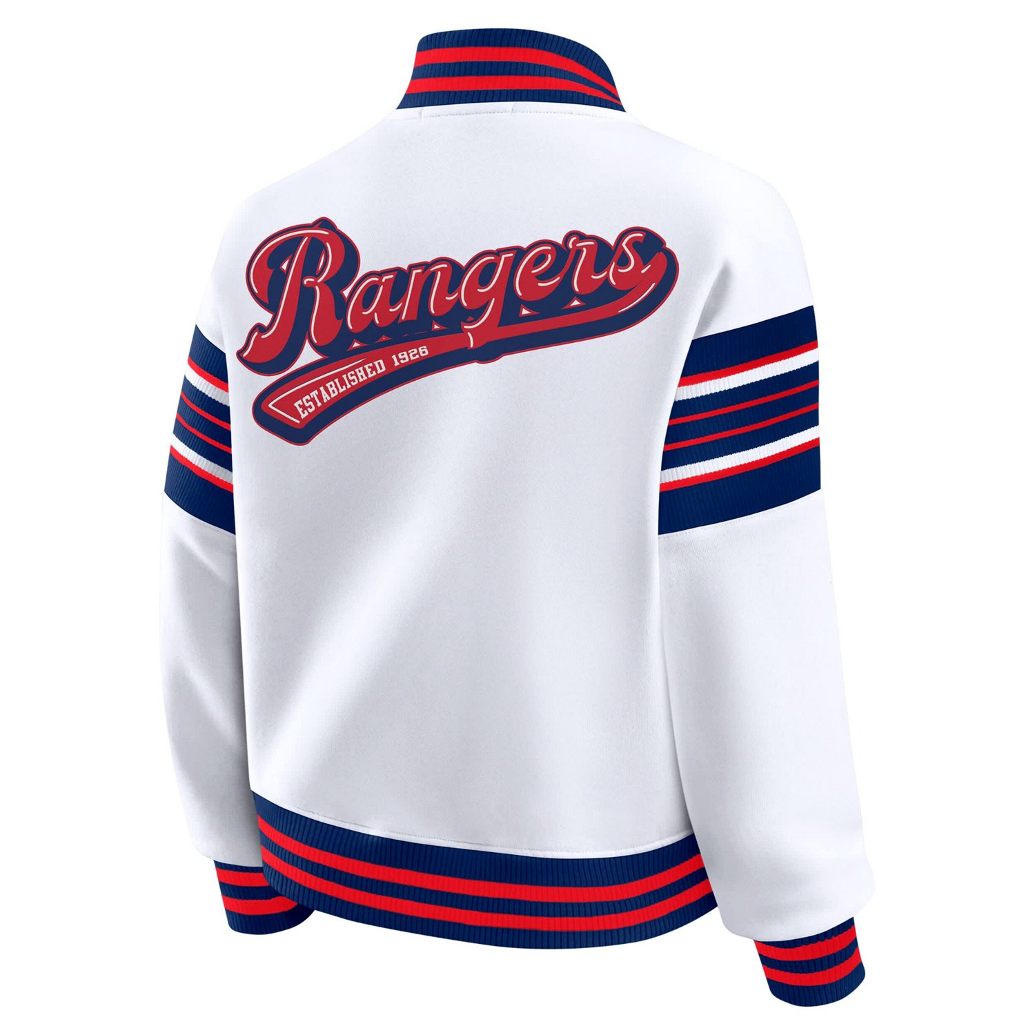 WEAR by Erin Andrews New York Rangers Full-Snap Fleece Sweatshirt Jacket - view number 3