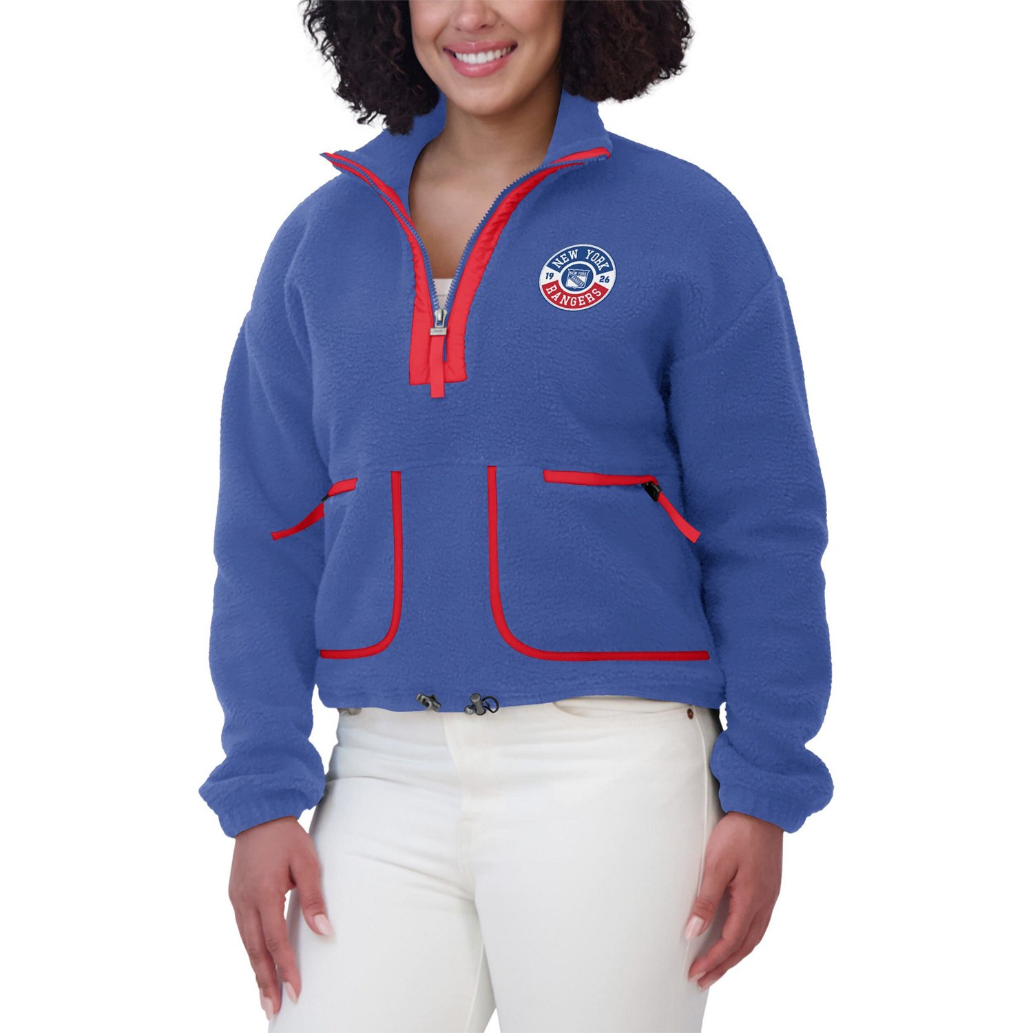 WEAR by Erin Andrews New York Rangers Polar Fleece Half-Zip Jacket                                                               - view number 4