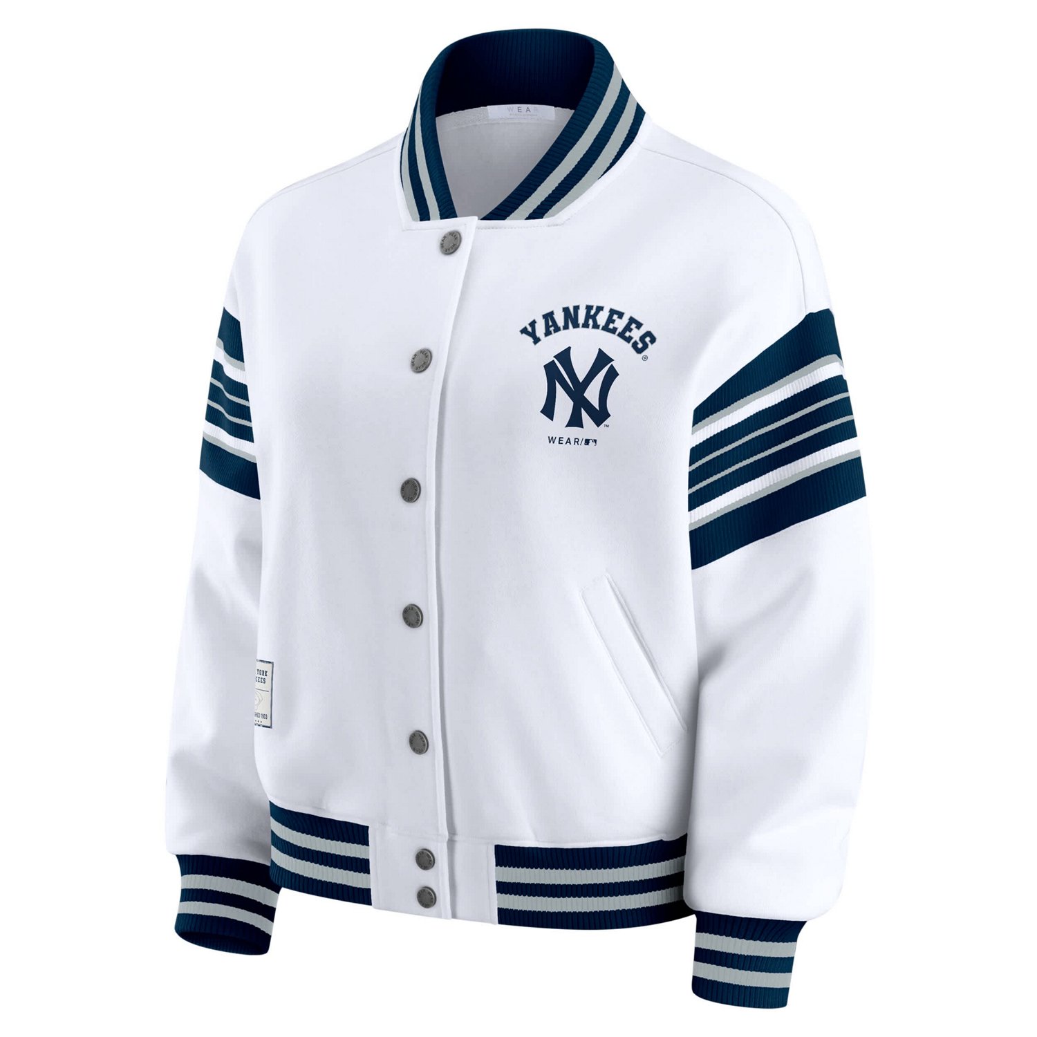 WEAR by Erin Andrews New York Yankees Full-Snap Fleece Sweatshirt Jacket - view number 2