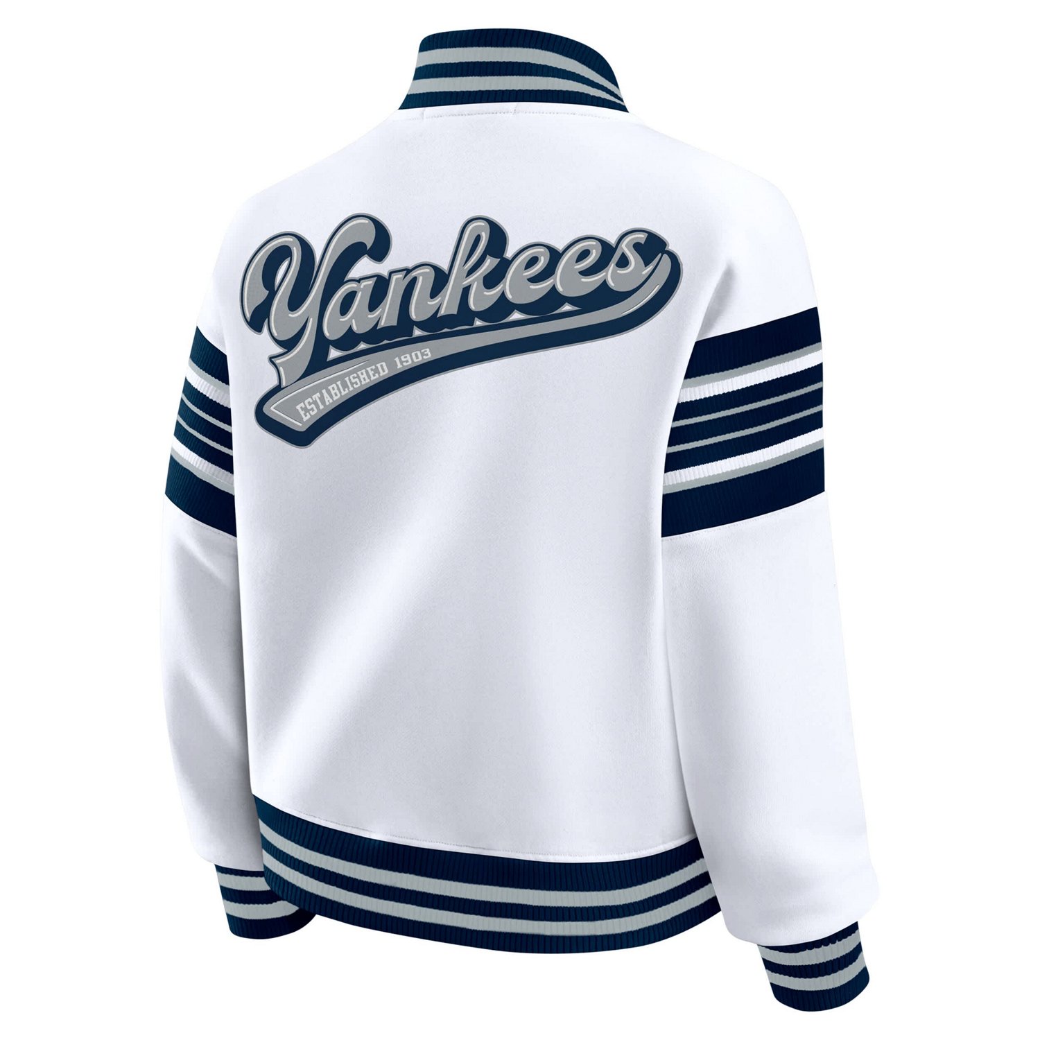 WEAR by Erin Andrews New York Yankees Full-Snap Fleece Sweatshirt Jacket - view number 3