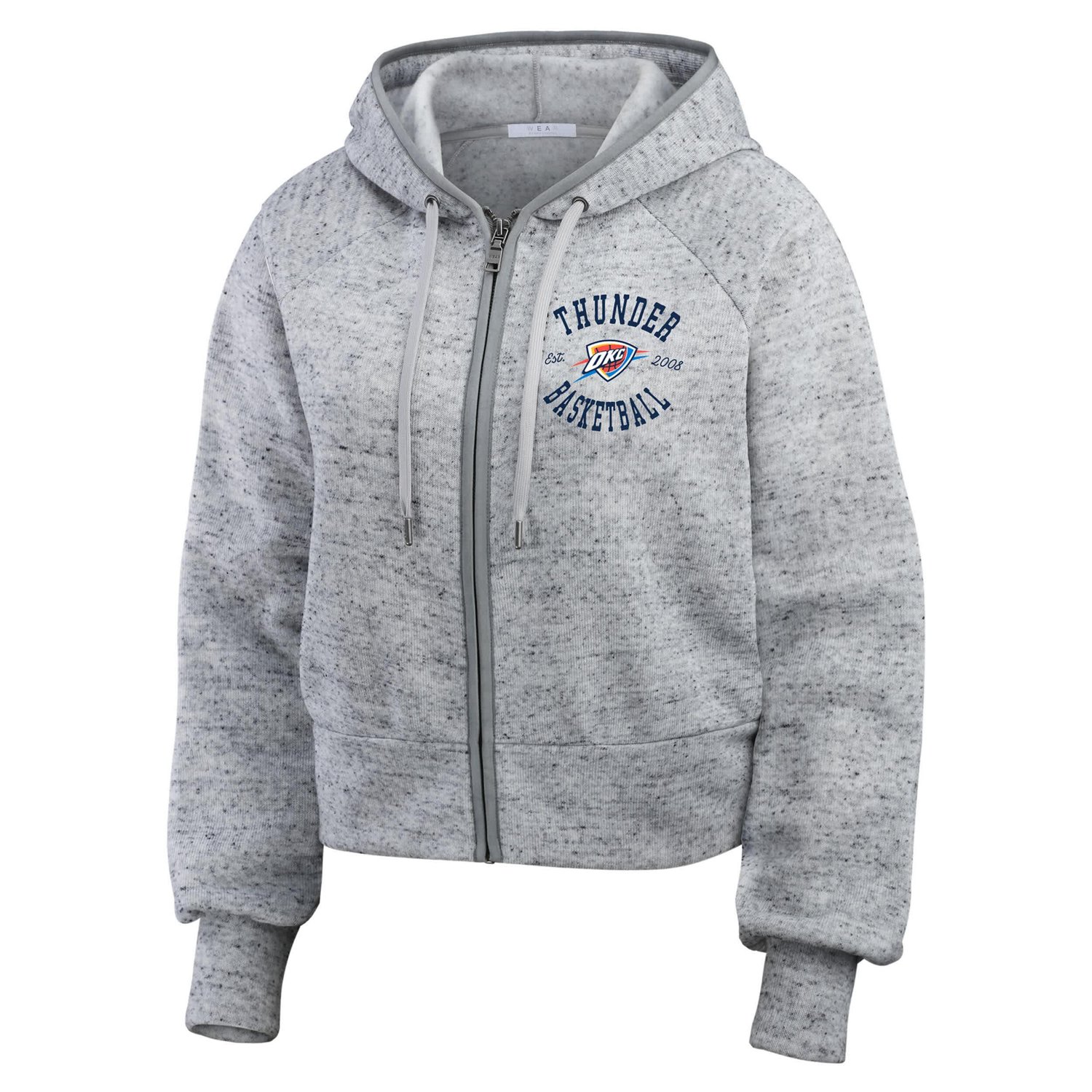 WEAR by Erin Andrews Oklahoma City Thunder Speckled Radiator Full-Zip Hoodie                                                     - view number 2