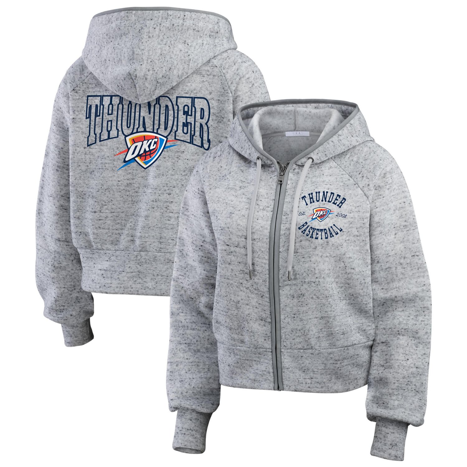 WEAR by Erin Andrews Oklahoma City Thunder Speckled Radiator Full-Zip Hoodie                                                     - view number 1