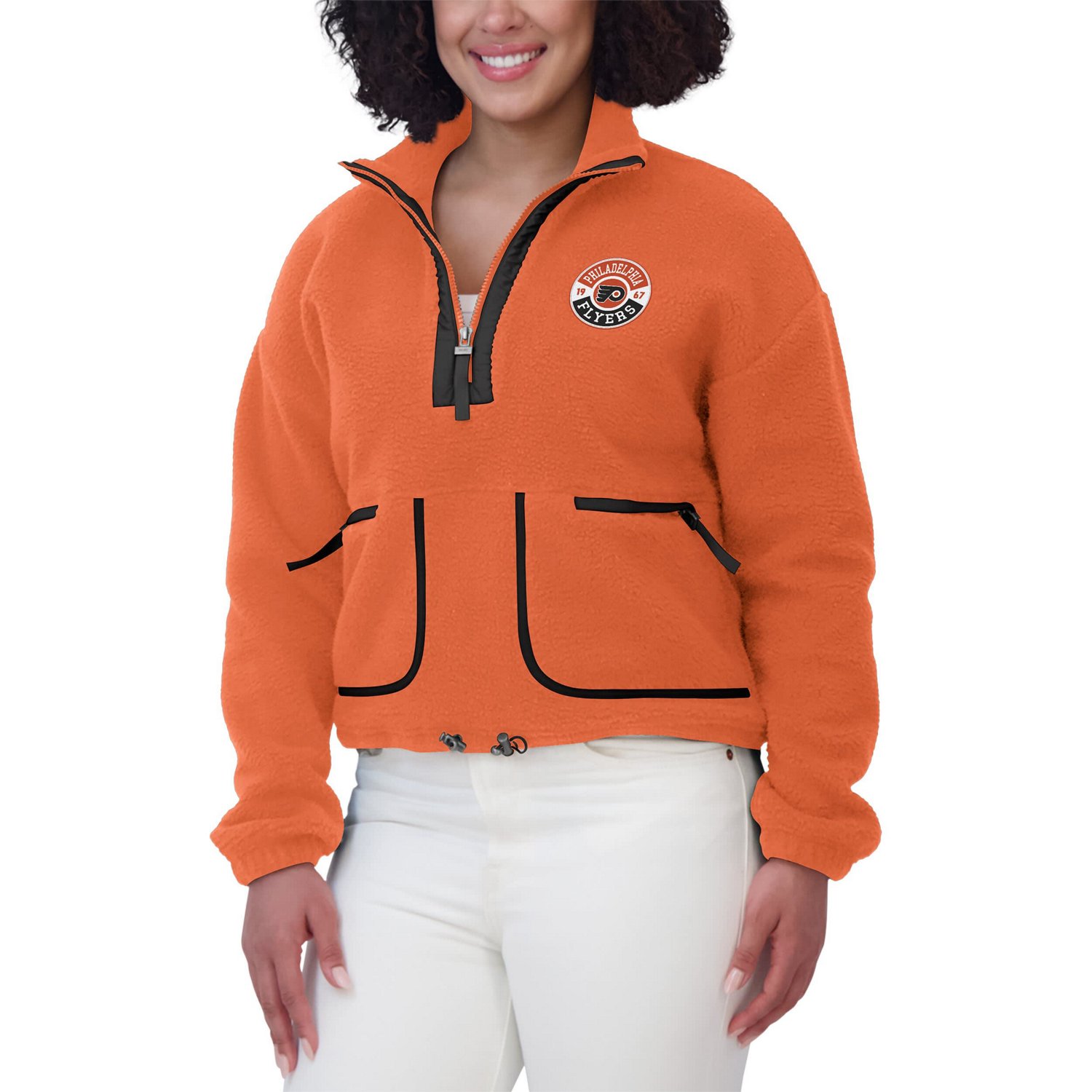 WEAR by Erin Andrews Philadelphia Flyers Polar Fleece Half-Zip Jacket                                                            - view number 4