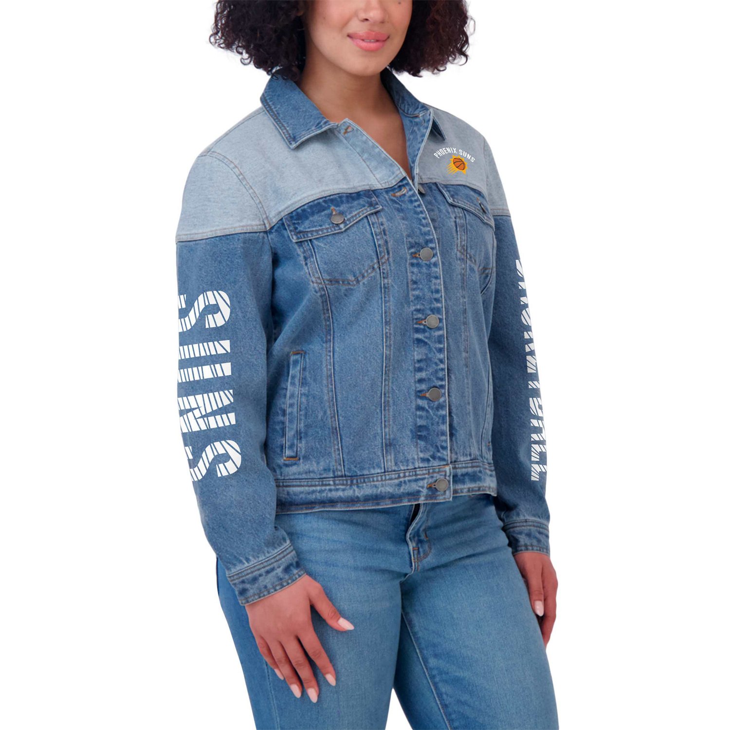 WEAR by Erin Andrews Phoenix Suns Full-Button Denim Jacket
