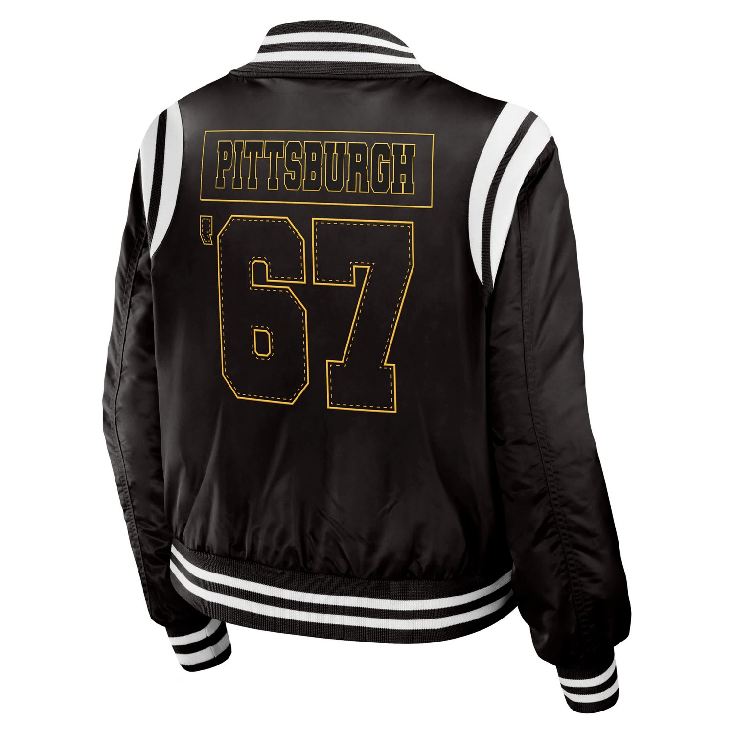 WEAR by Erin Andrews Pittsburgh Penguins Baller Full-Zip Bomber Jacket                                                           - view number 3
