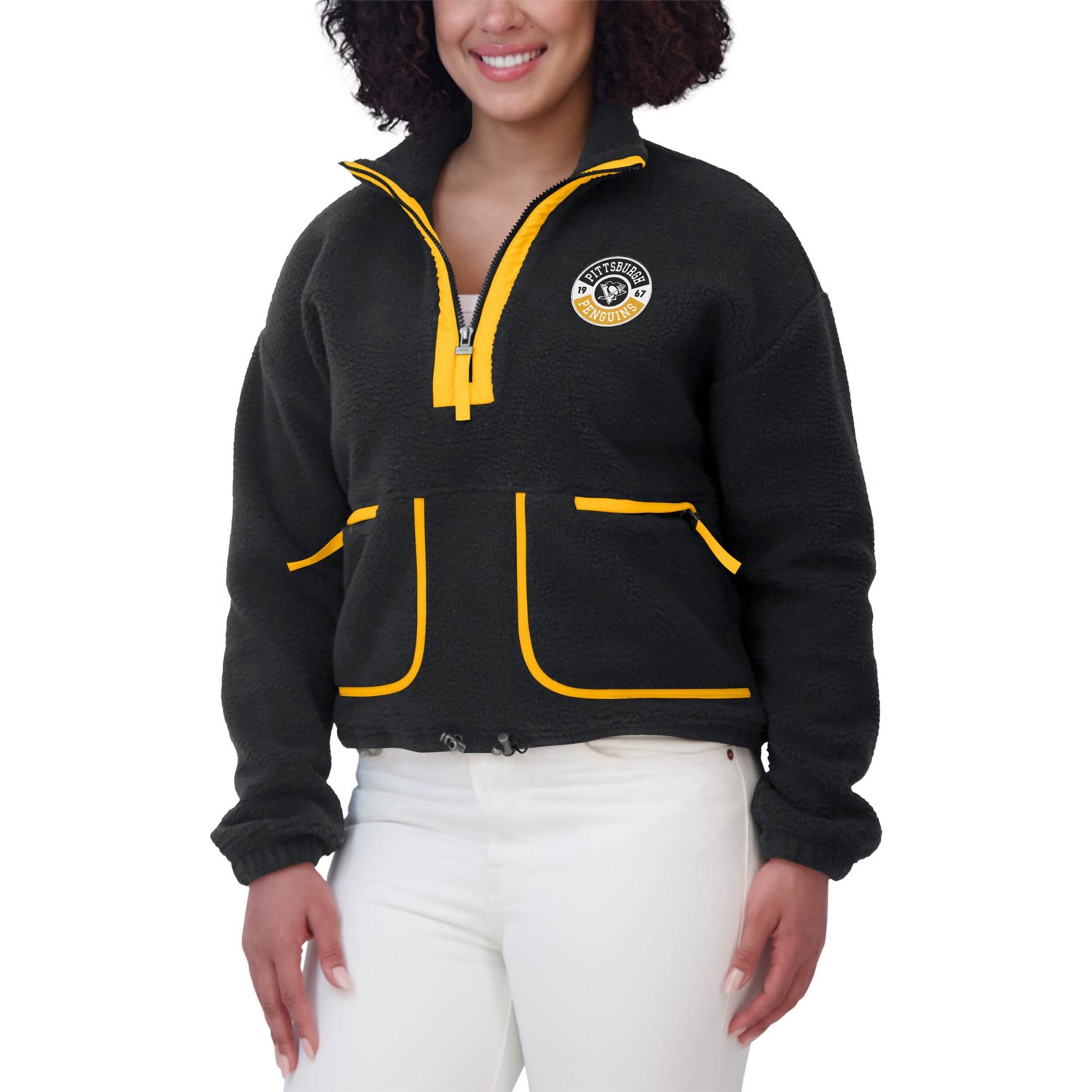 WEAR by Erin Andrews Pittsburgh Penguins Polar Fleece Half-Zip Jacket                                                            - view number 4
