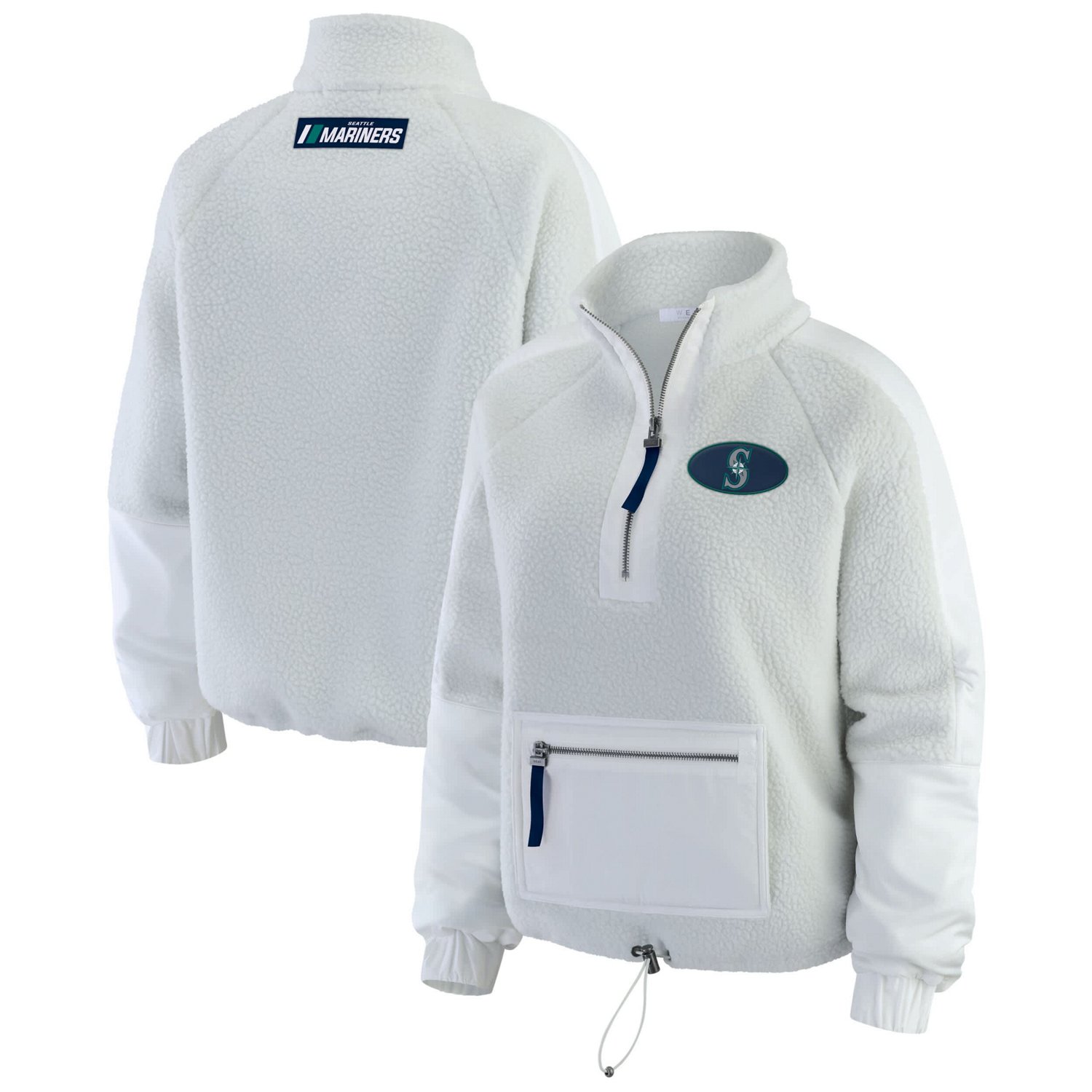 WEAR by Erin Andrews Seattle Mariners Polar Fleece Quarter-Zip Jacket