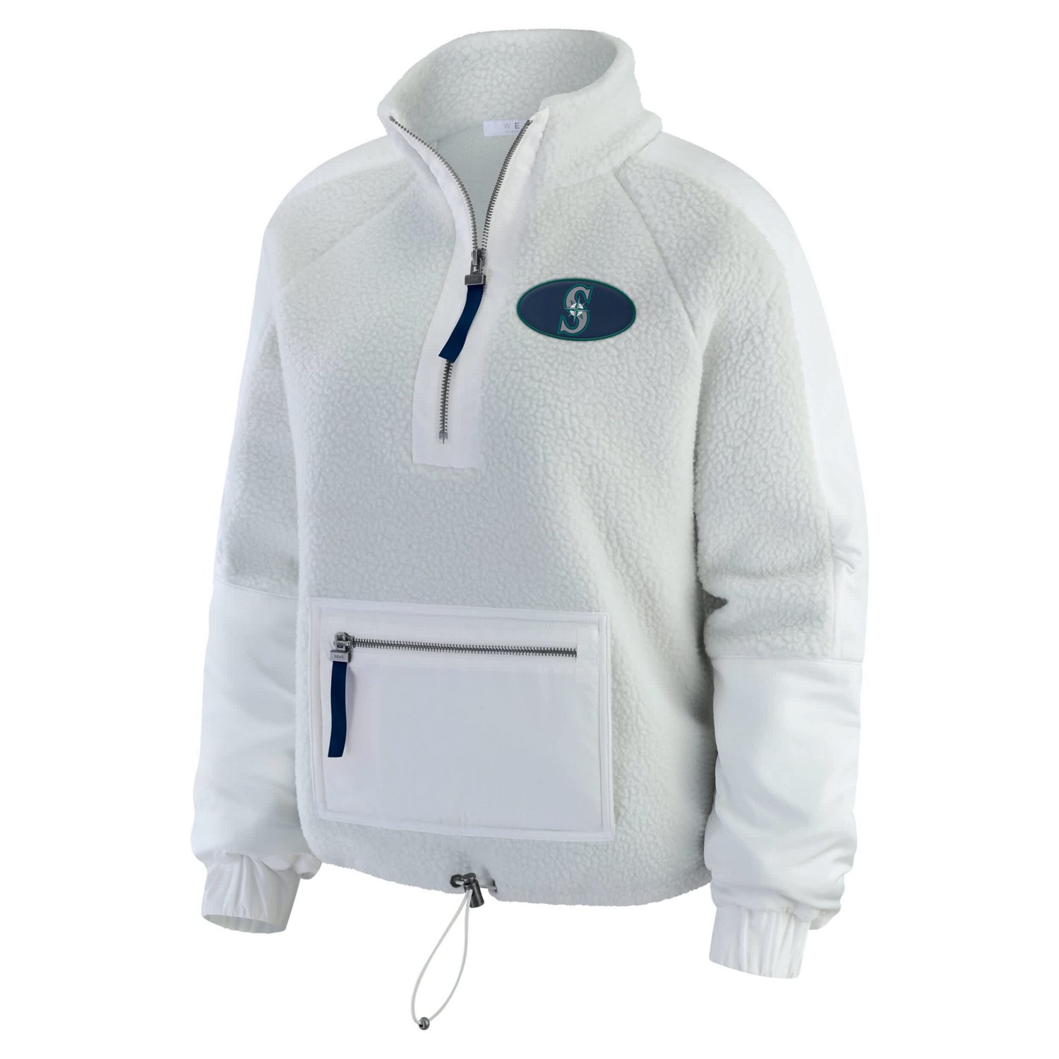 WEAR by Erin Andrews Seattle Mariners Polar Fleece Quarter-Zip Jacket - view number 2