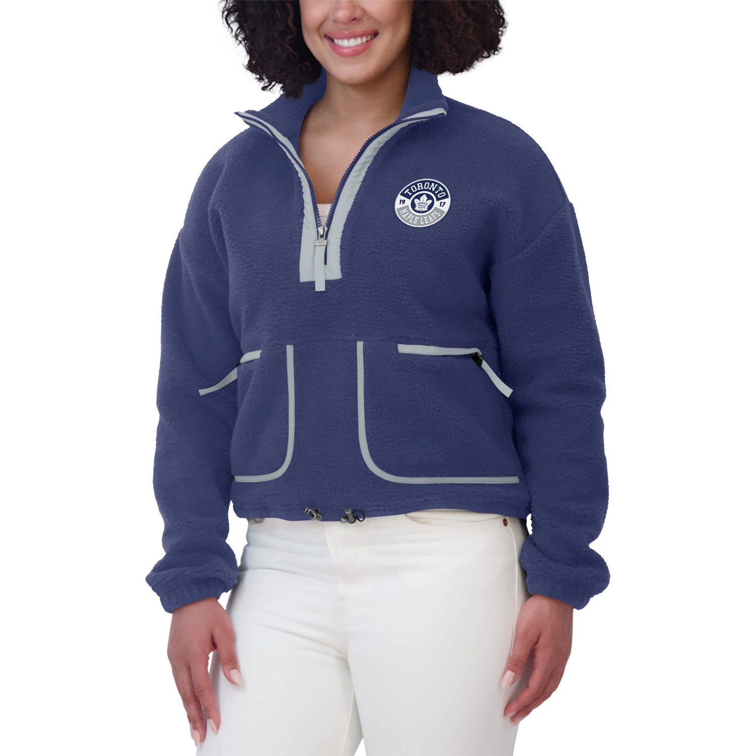 WEAR by Erin Andrews Toronto Maple Leafs Polar Fleece Half-Zip Jacket                                                            - view number 4
