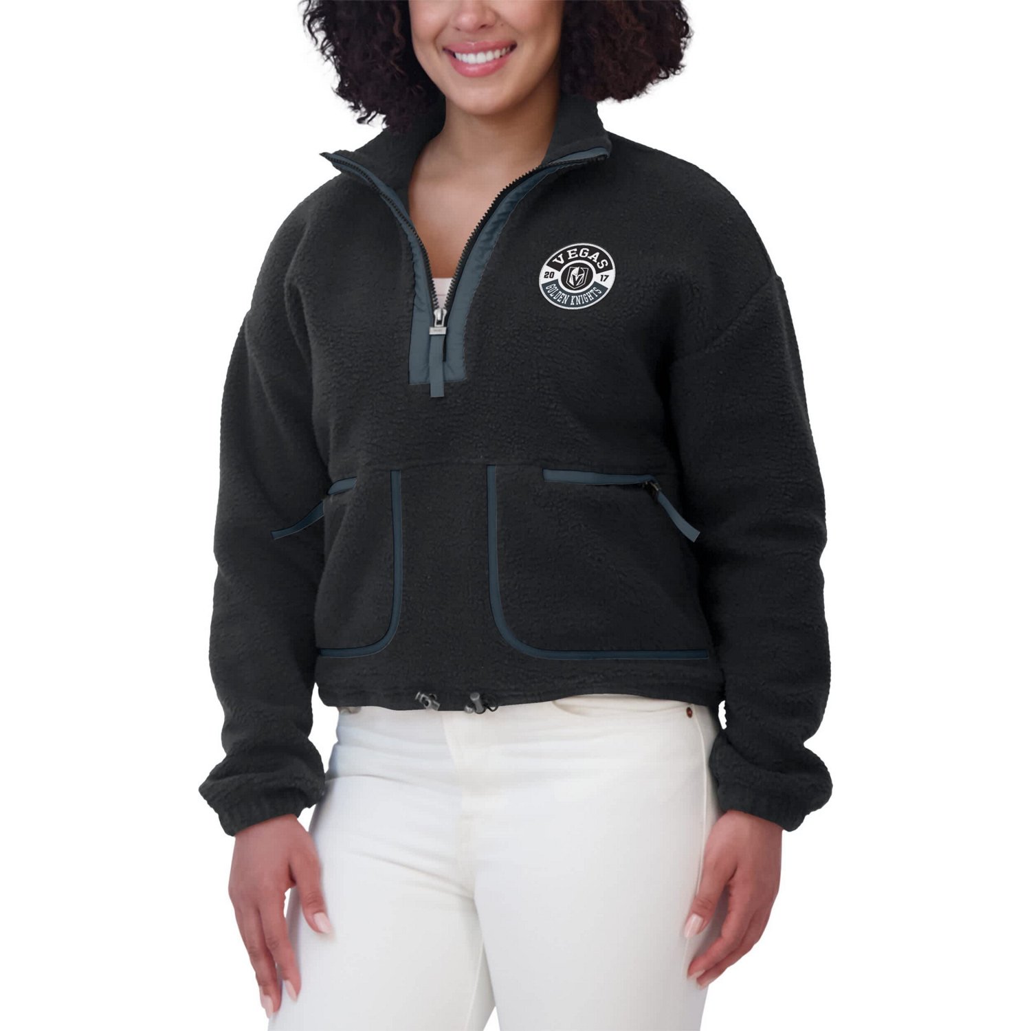 WEAR by Erin Andrews Vegas Golden Knights Polar Fleece Half-Zip Jacket                                                           - view number 4