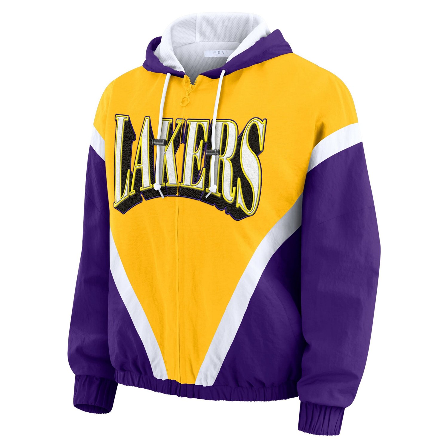 WEAR by Erin Andrews Purple Los Angeles Lakers Colorblock Full-Zip Hoodie Windbreaker Jacket - view number 2